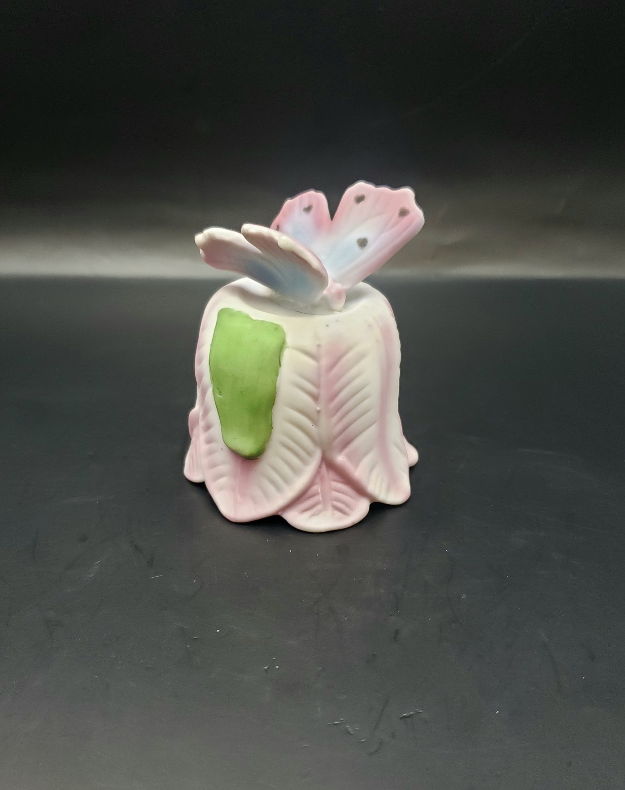 3in Porcelain Tulip Butterfly Bell
