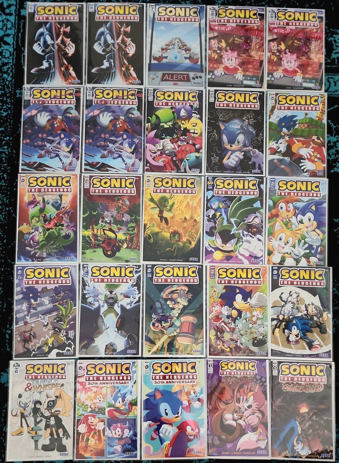 Sonic The Hedgehog IDW Lot 25x Comics Early Issues Variants Tangle Whisper F/VF