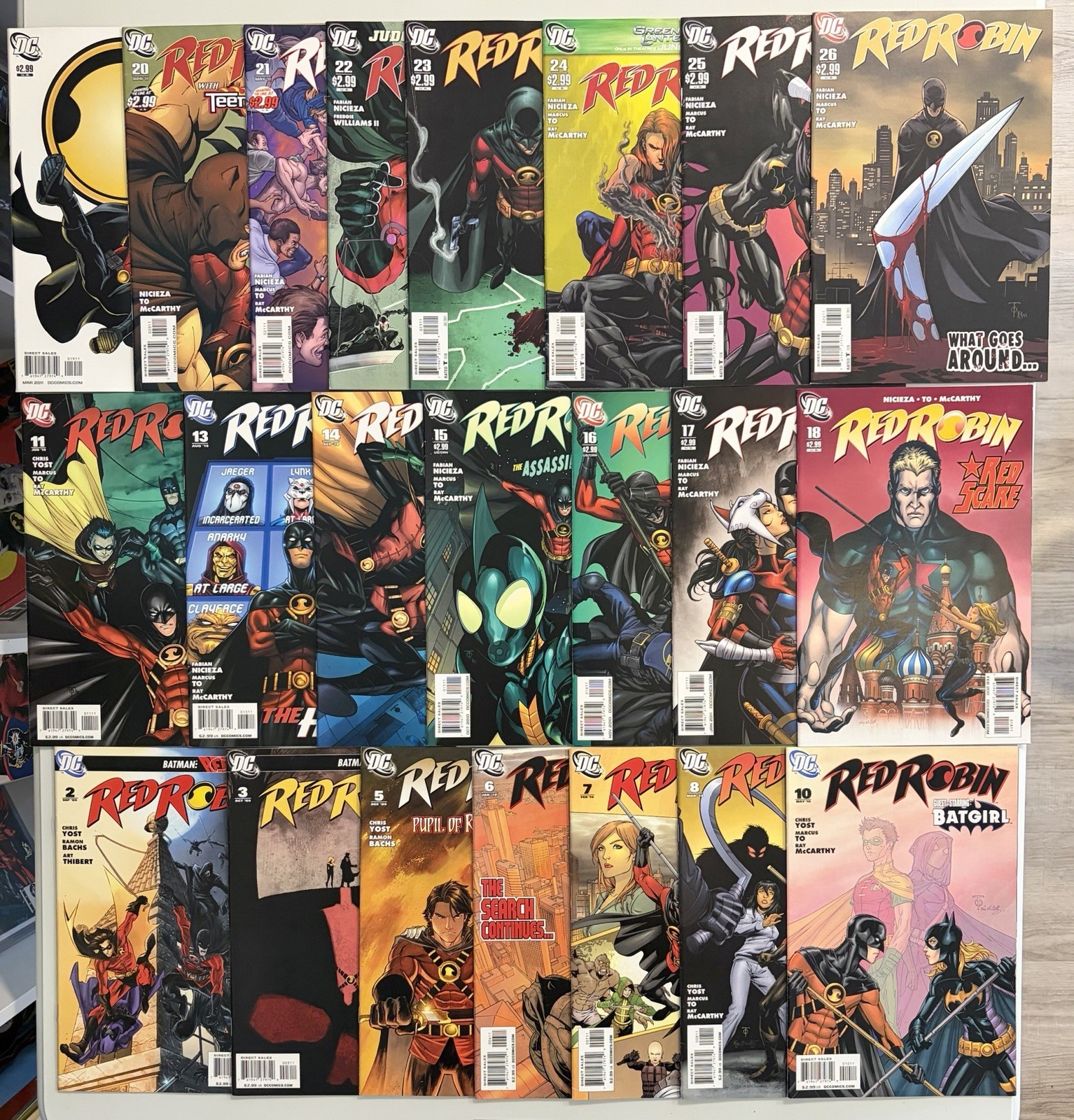 Red Robin -22 Issues Near Complete  1-26 Run (Missing 1 4 9 12) Most High Grade