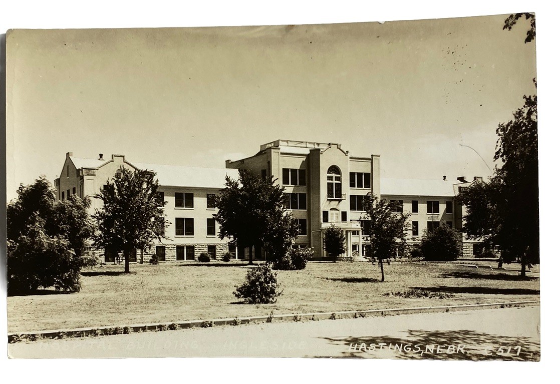 Ingleside Insane Asylum Hospital ~ Hastings Nebraska NE ~ Antique RPPC Postcard