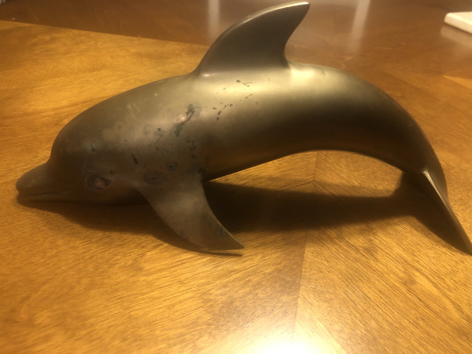 Vintage Mid Century Solid Brass Dolphin 