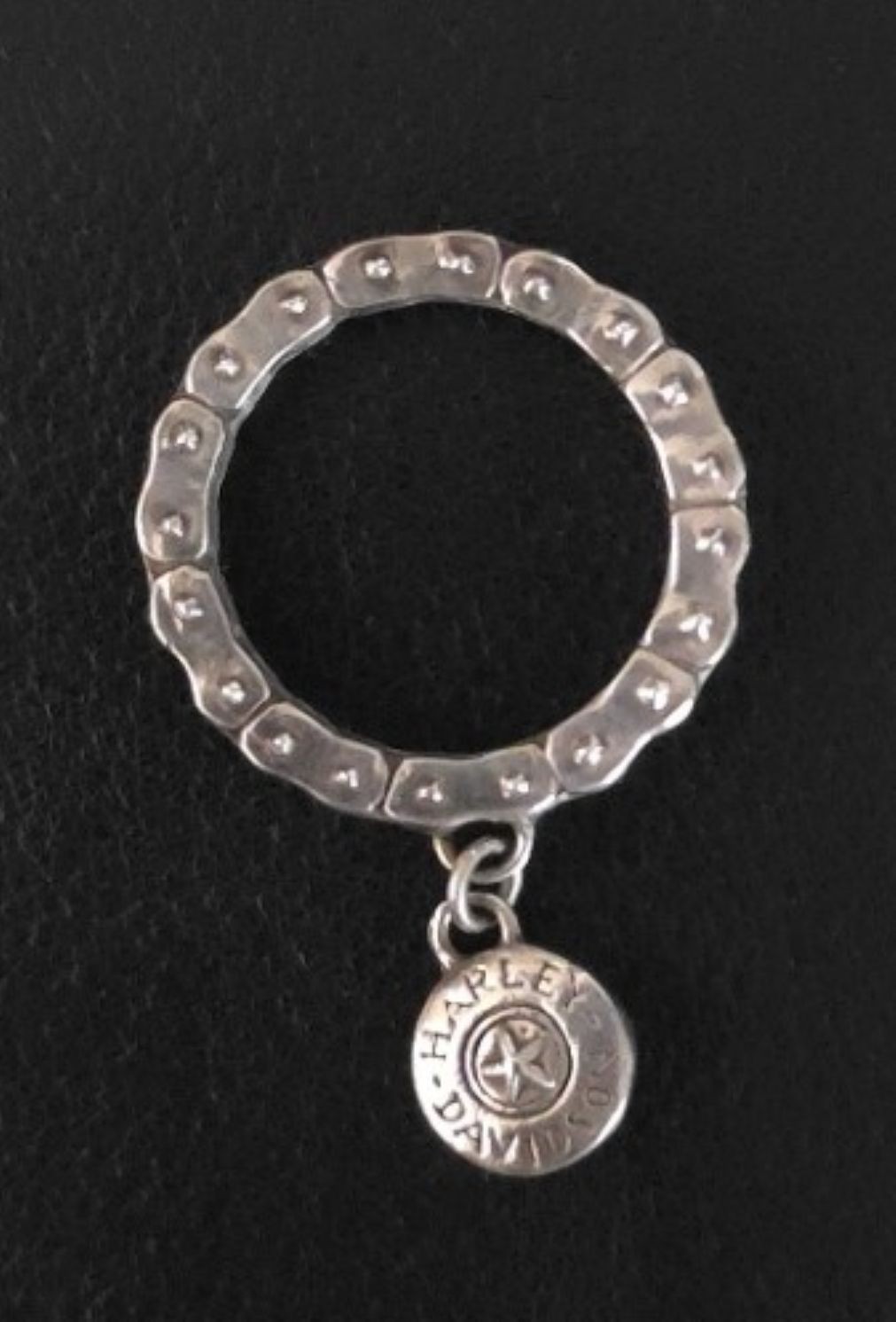 Harley Davidson  Chain Link Ring  925 Sterling Silver  Size 7