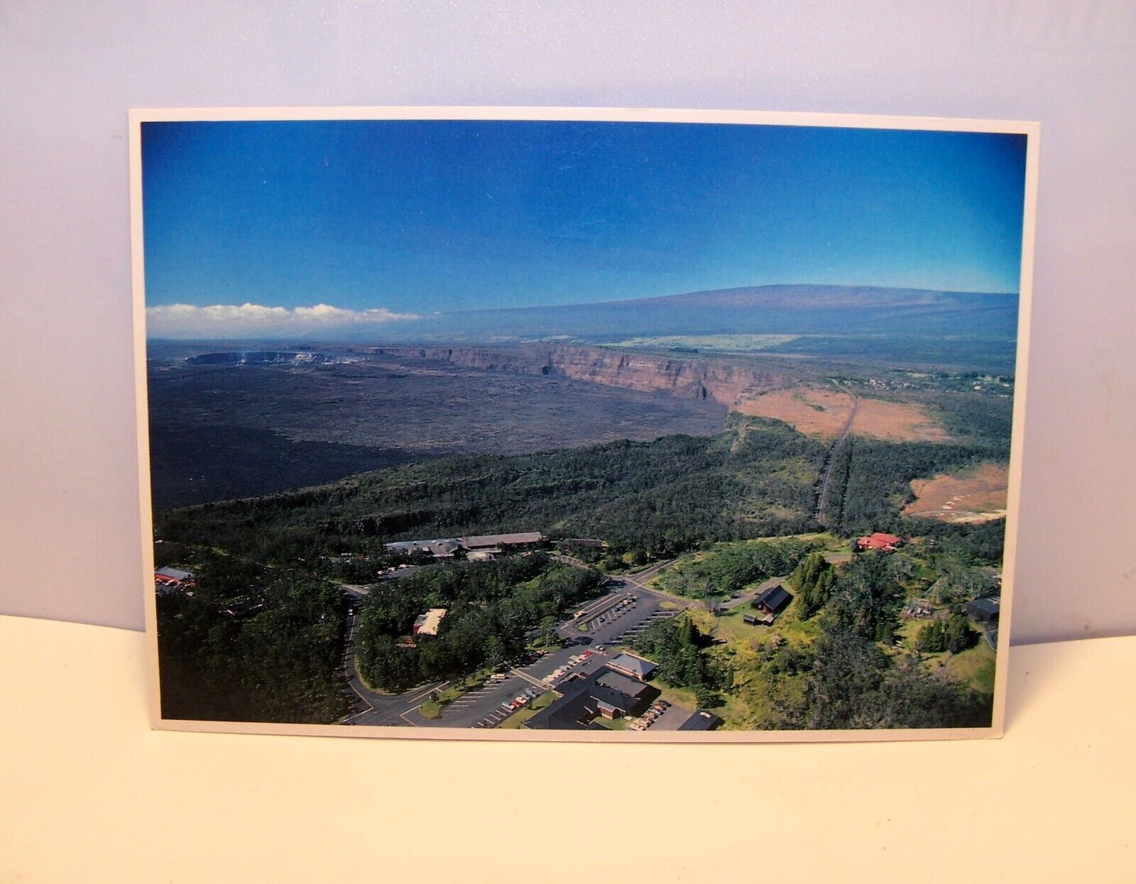 Postcard Aerial View of the Volcano House expanse of Kliauea & Mau Hawaii  B 6