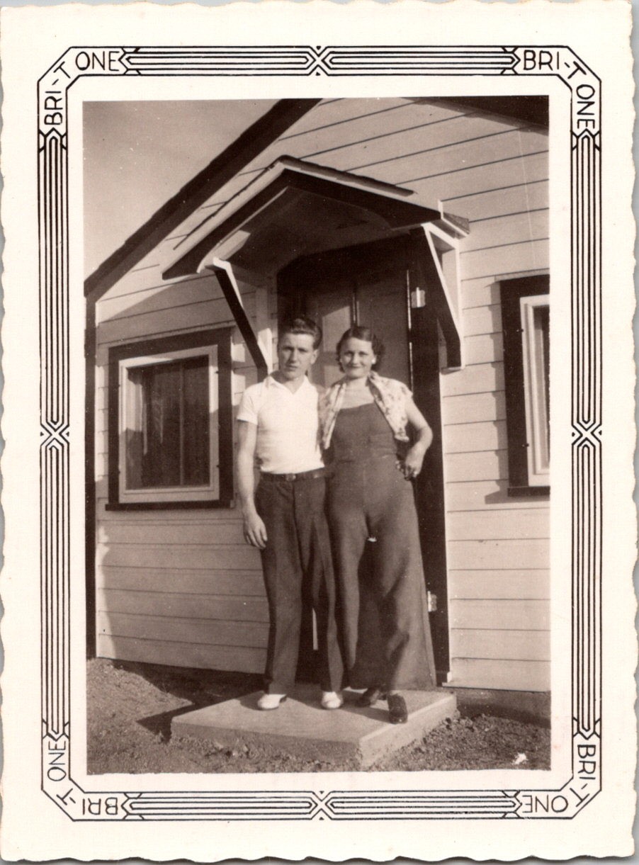1939 Vintage Photo Lake Okoboji Couple Our Family Started Here Black & White