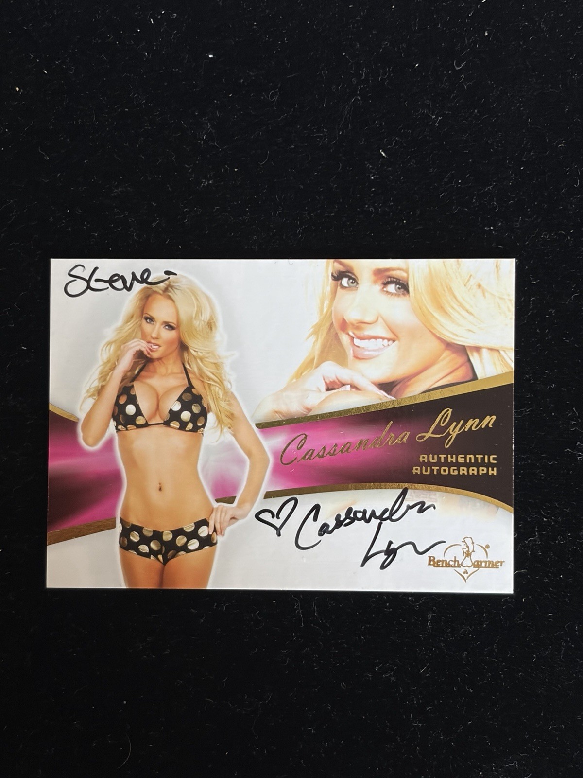 Cassandra Lynn  Signed Custom Trading Card BAS Beckett COA Autograph #BV74286
