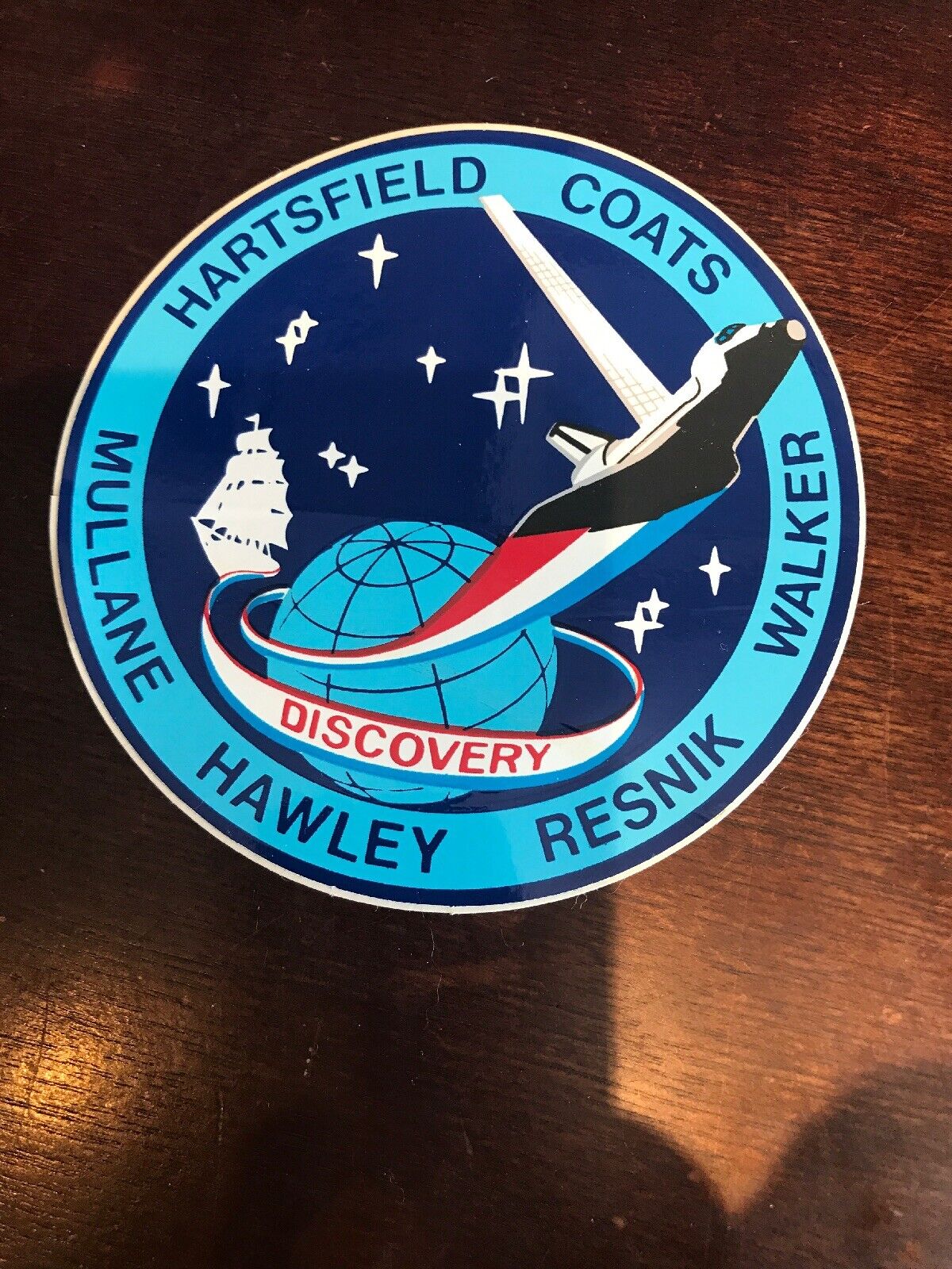 RARE Vintage NASA 1984 STS-41-D Mission Decal, Unused