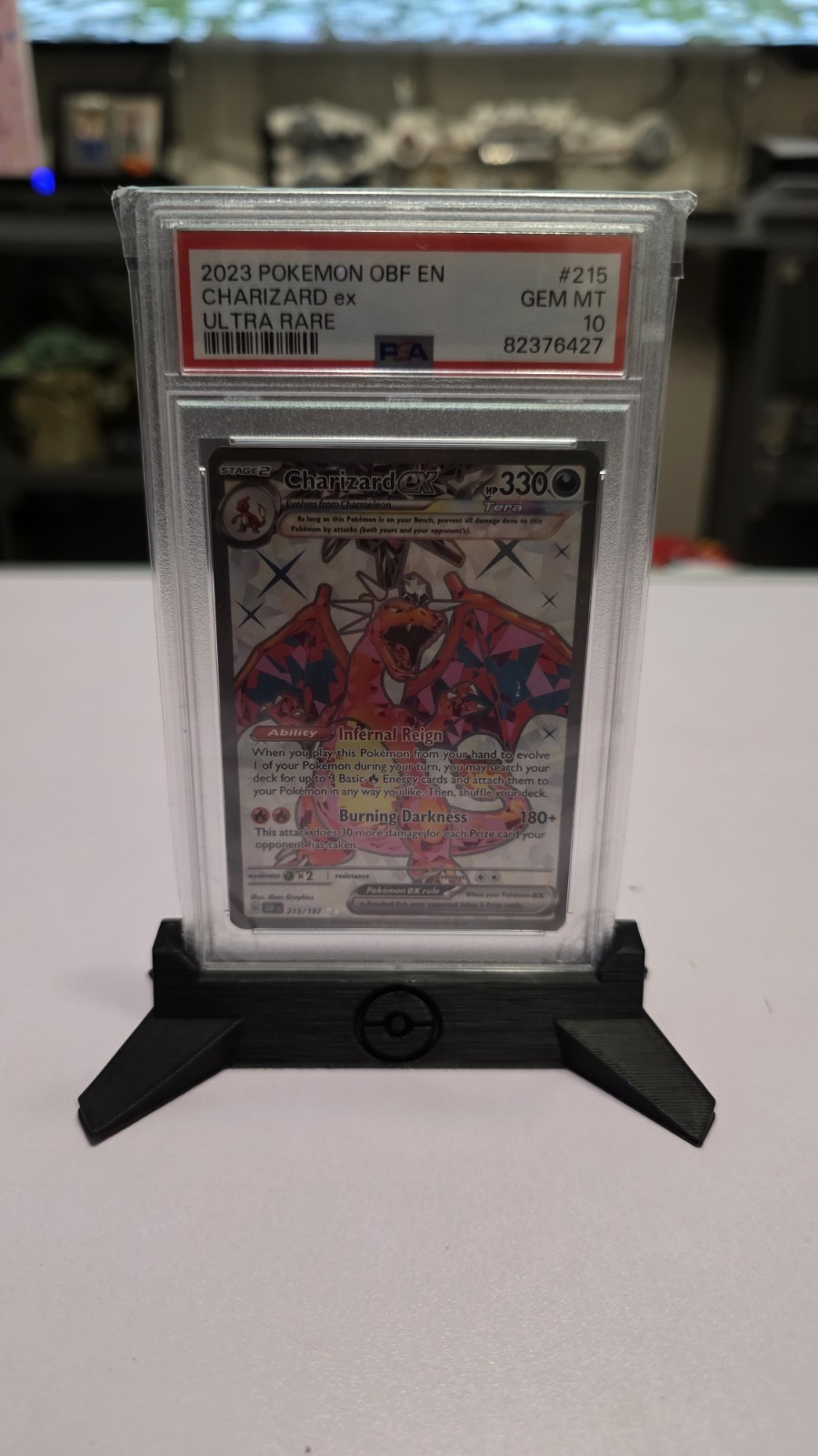 2023 Pokemon Obsidian Flames Charizard EX Ultra rare PSA 10 215/197