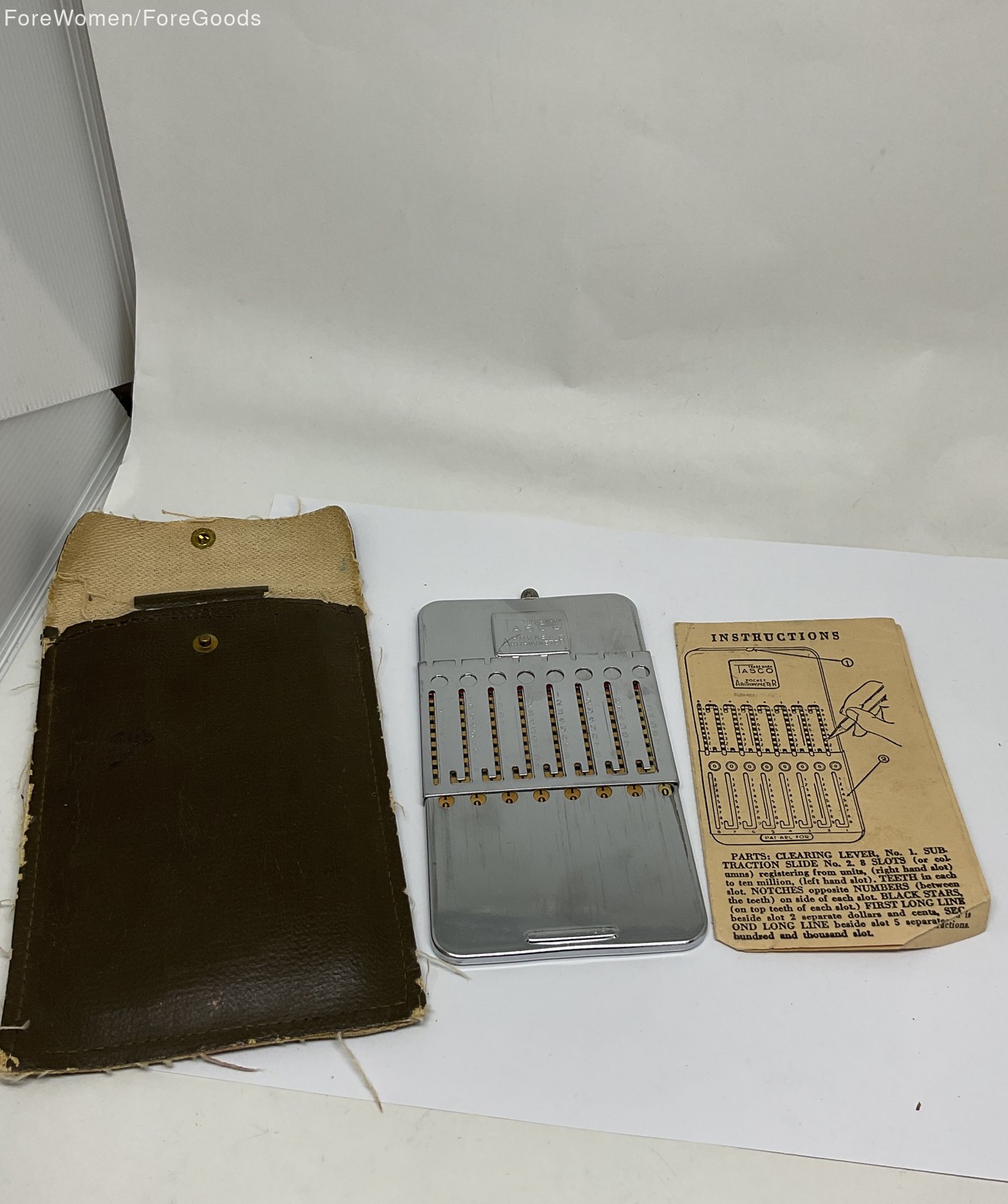 Vintage Tasco Pocket Arithmometer Adding Machine Vintage Tasco Pocket Arithmometer Adding Machine