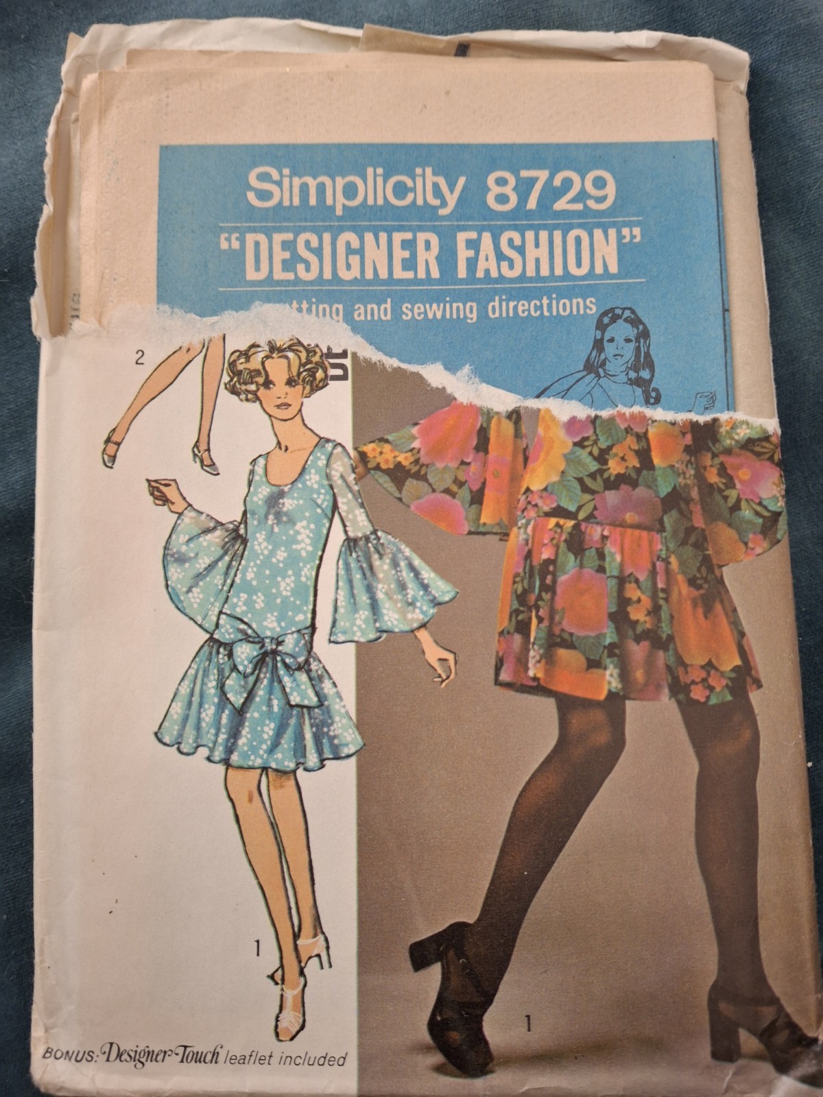 Vintage Simplicity Dress Pattern 8729 Bust 32-1/2
