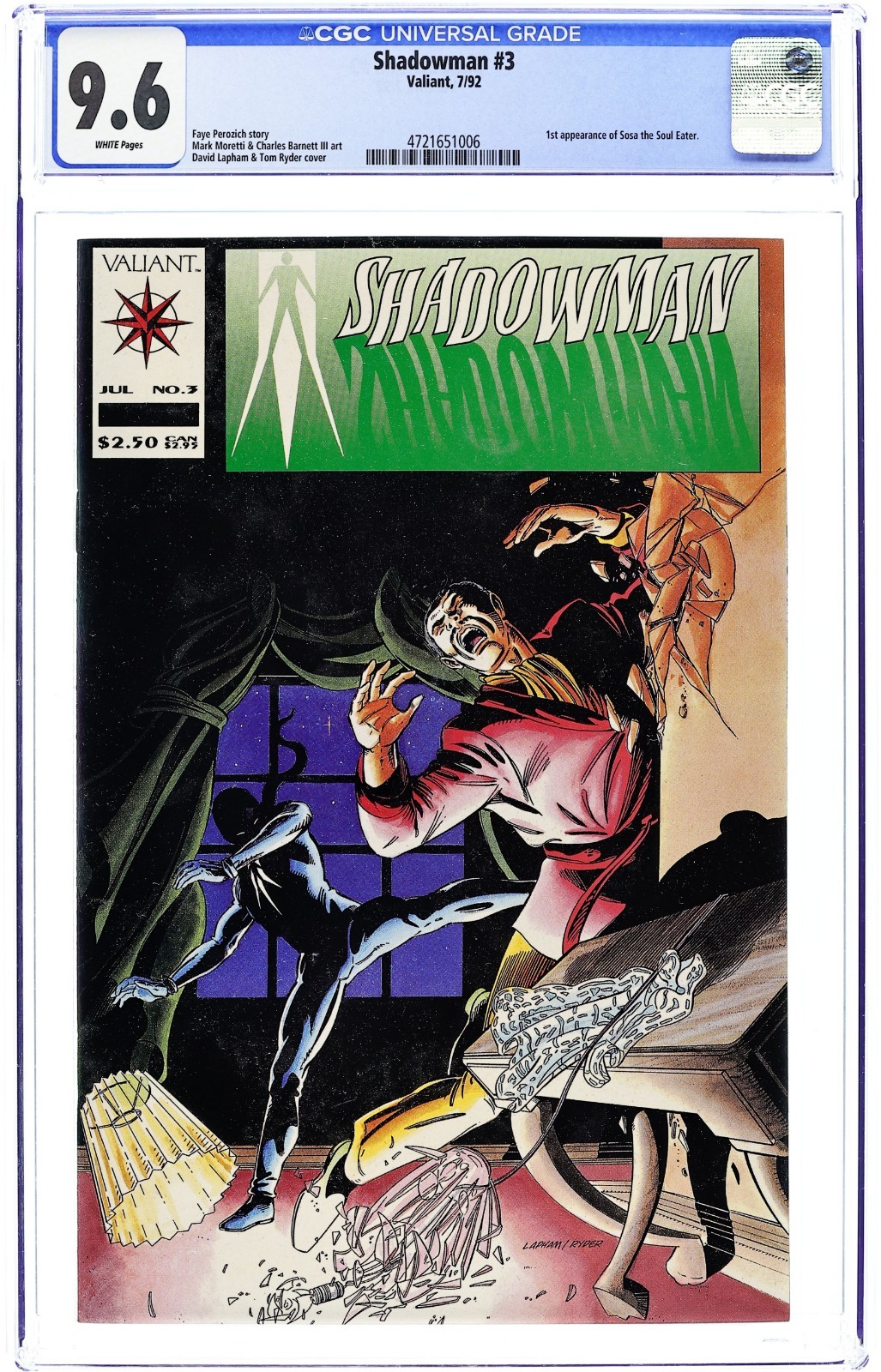 Shadowman #3 - 1992 - CGC 9.6 - David Lapham & Tom Ryder