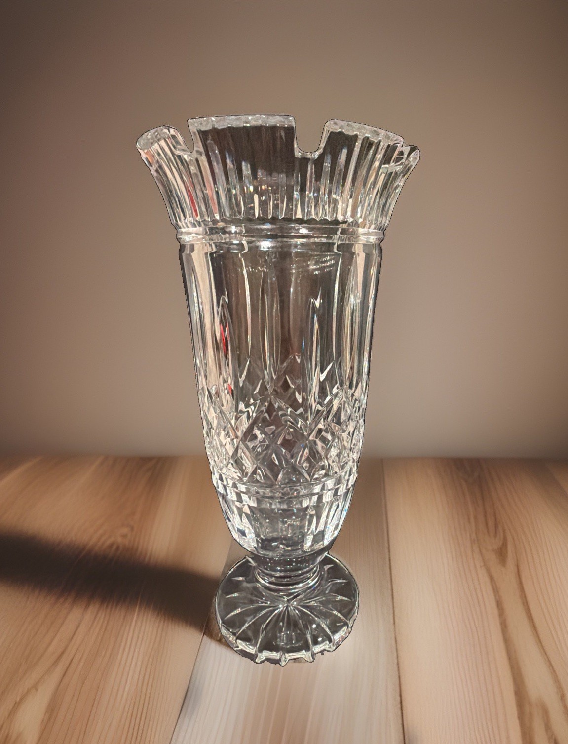Waterford Crystal Vase, Romance of Ireland Collection, 11” Castle Top