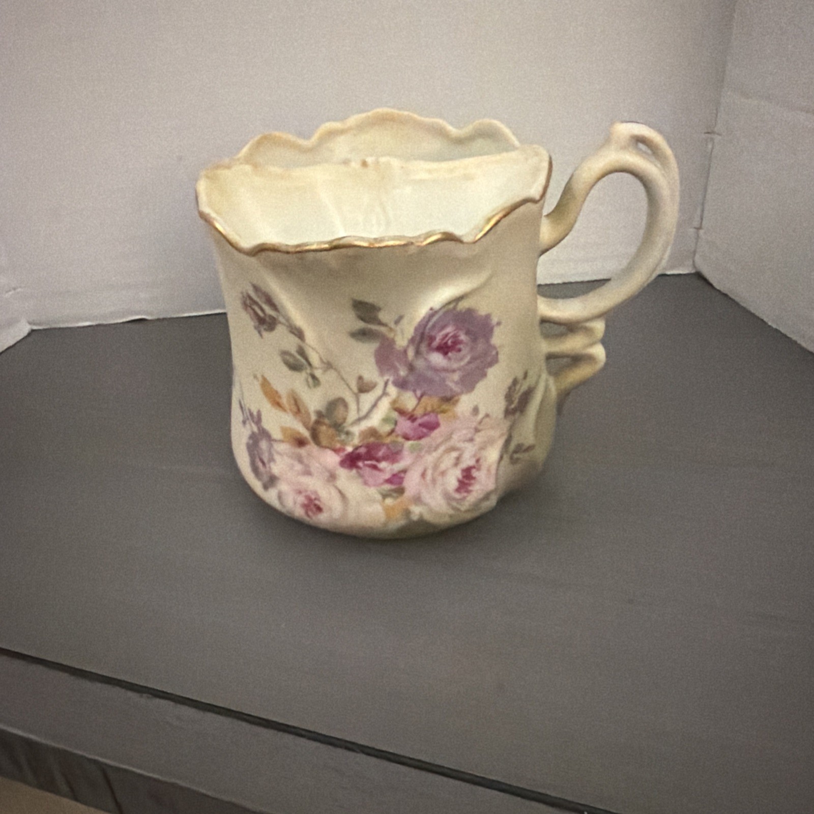 ANTIQUE Nippon Mustache Shaving Mug/Scuttle Porcelain 100 Plus Years Old