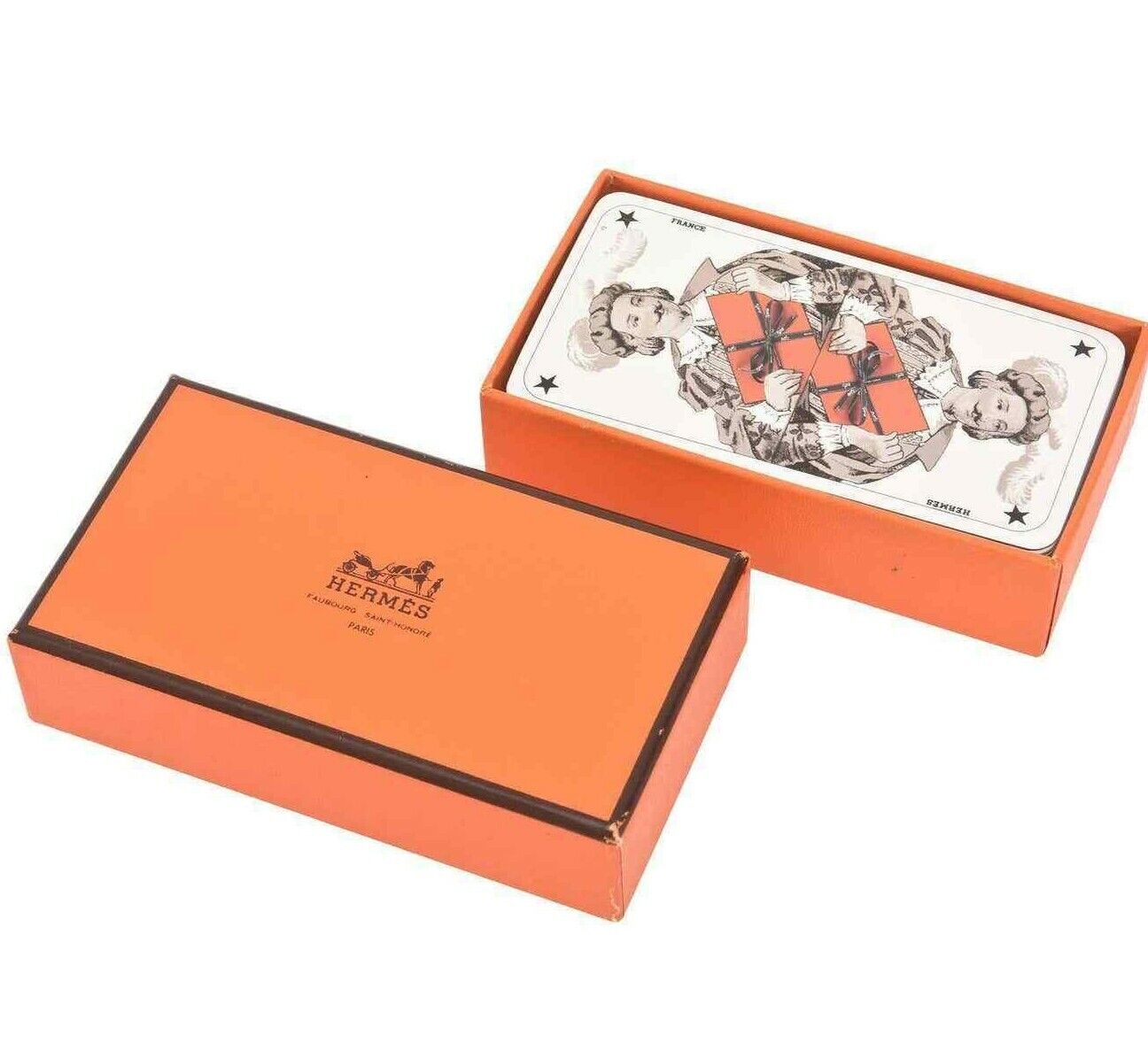 Vintage HERMES PARIS Tarot Playing Cards with Manual w/ Case (New & Sealed )