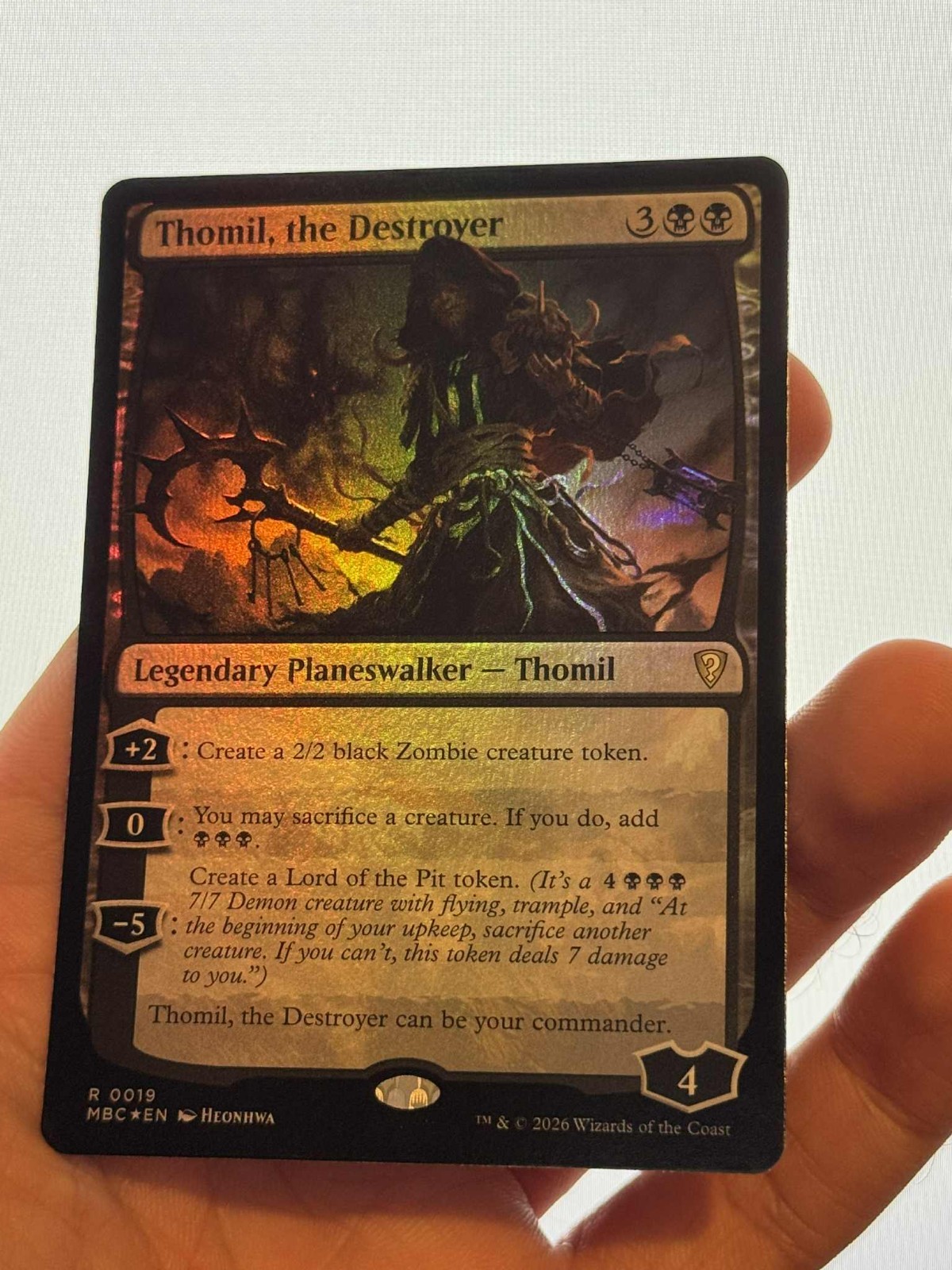 1X FOIL Thomil, the Destroyer MINT MTG Magic MBC Mystery Booster Commander
