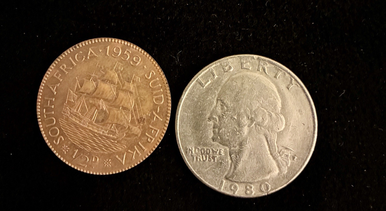 Expanded Shell + Copper Silver Quarter Magic Trick Gimmick Gaff Closeup Coin Htf