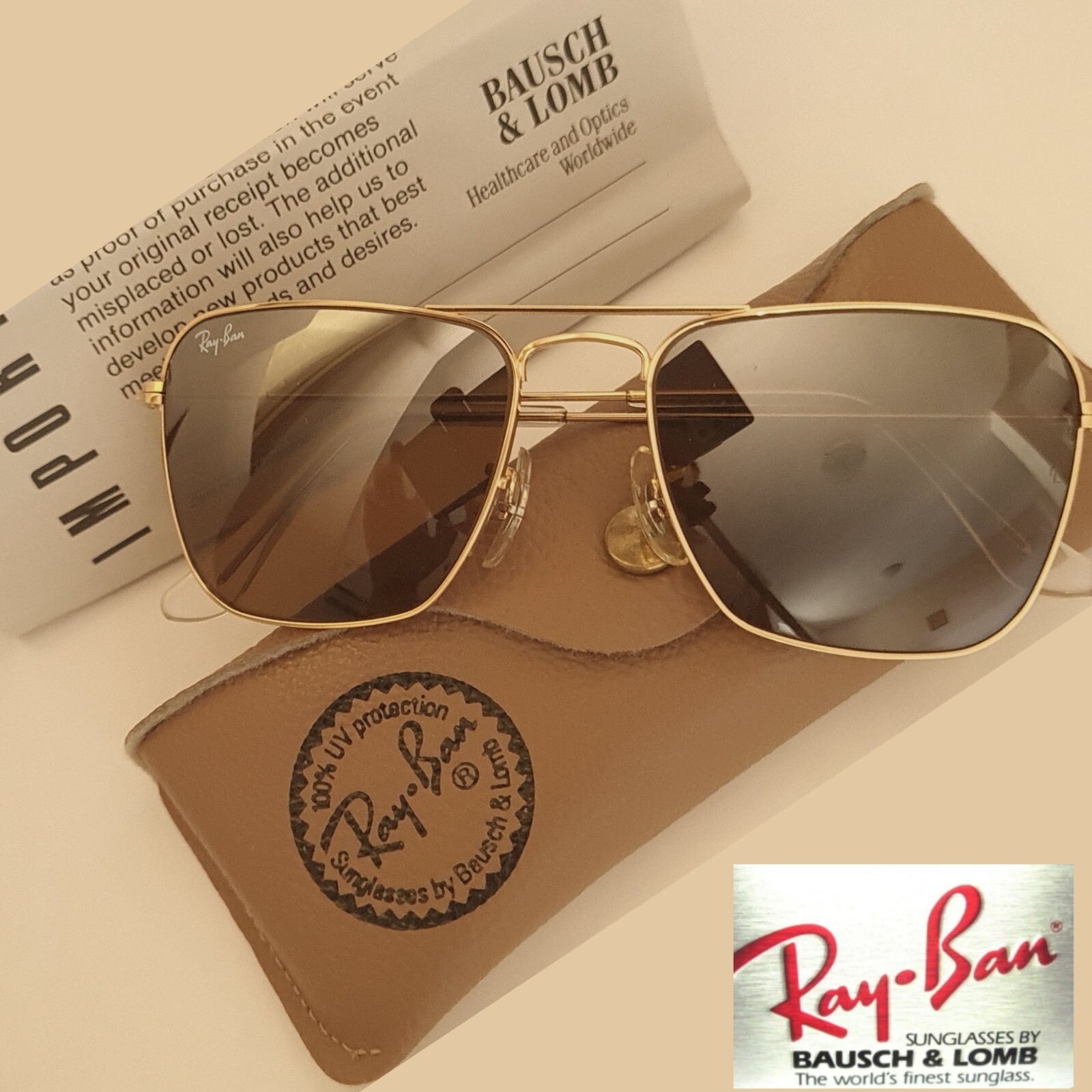 NEW OLD STOCK N.O.S VINTAGE RAY BAN BL USA BAUSCH&LOMB CARAVAN SMALL RARE LENSES