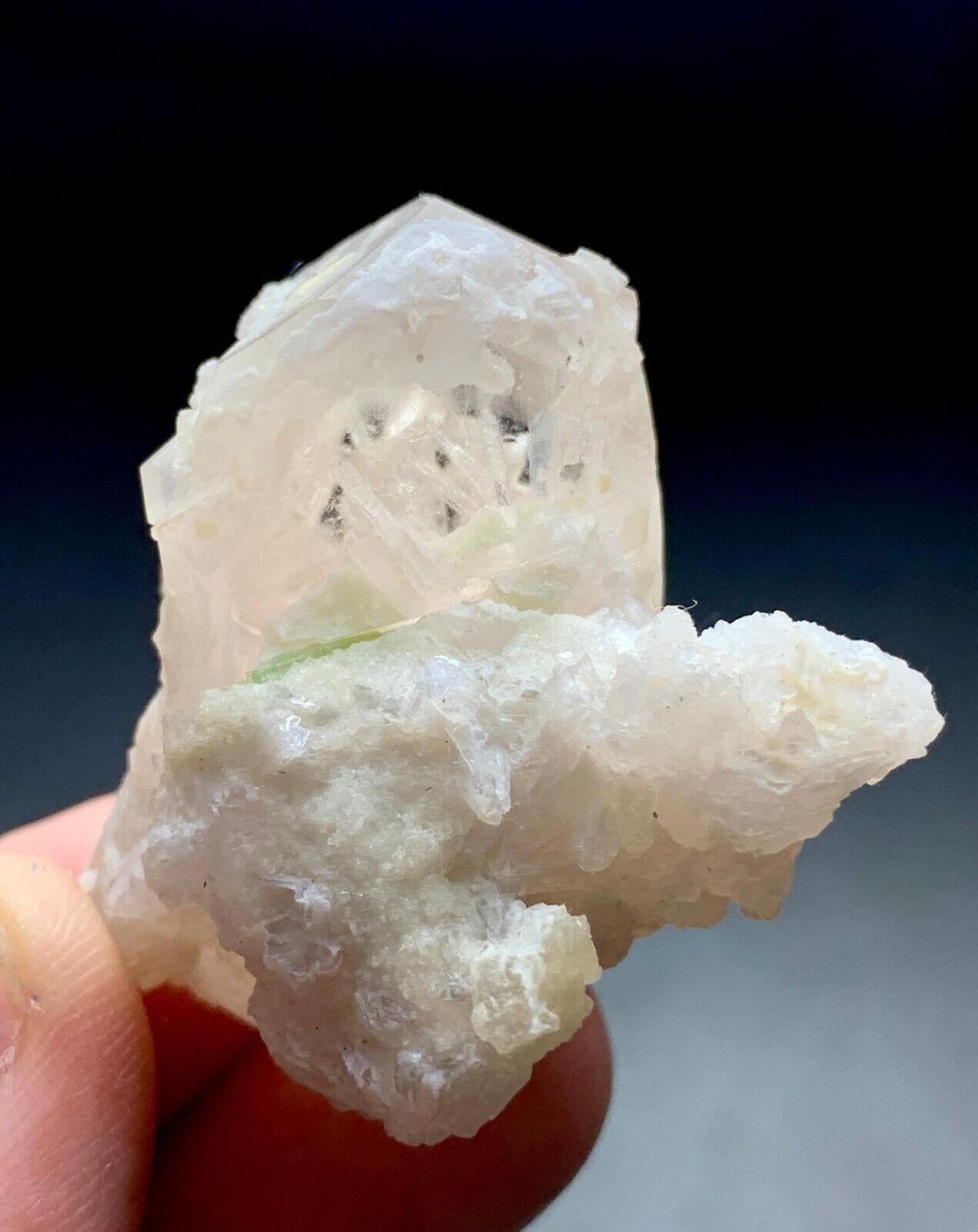170 carat beautiful Morganite with tourmaline crystal specimen From Afghanistan