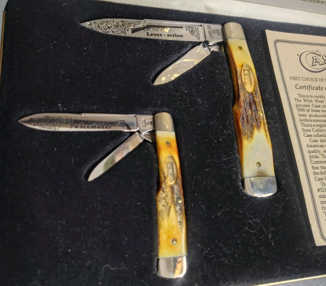 🔪Stag Case Knives Set The Guns That Tamed The Wild West 1989 Limited Edition 🔪