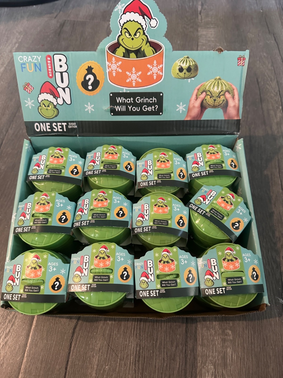 Squishy Bun Grinch Christmas Mystery Blind Pack Mini Dumplings 12pcs