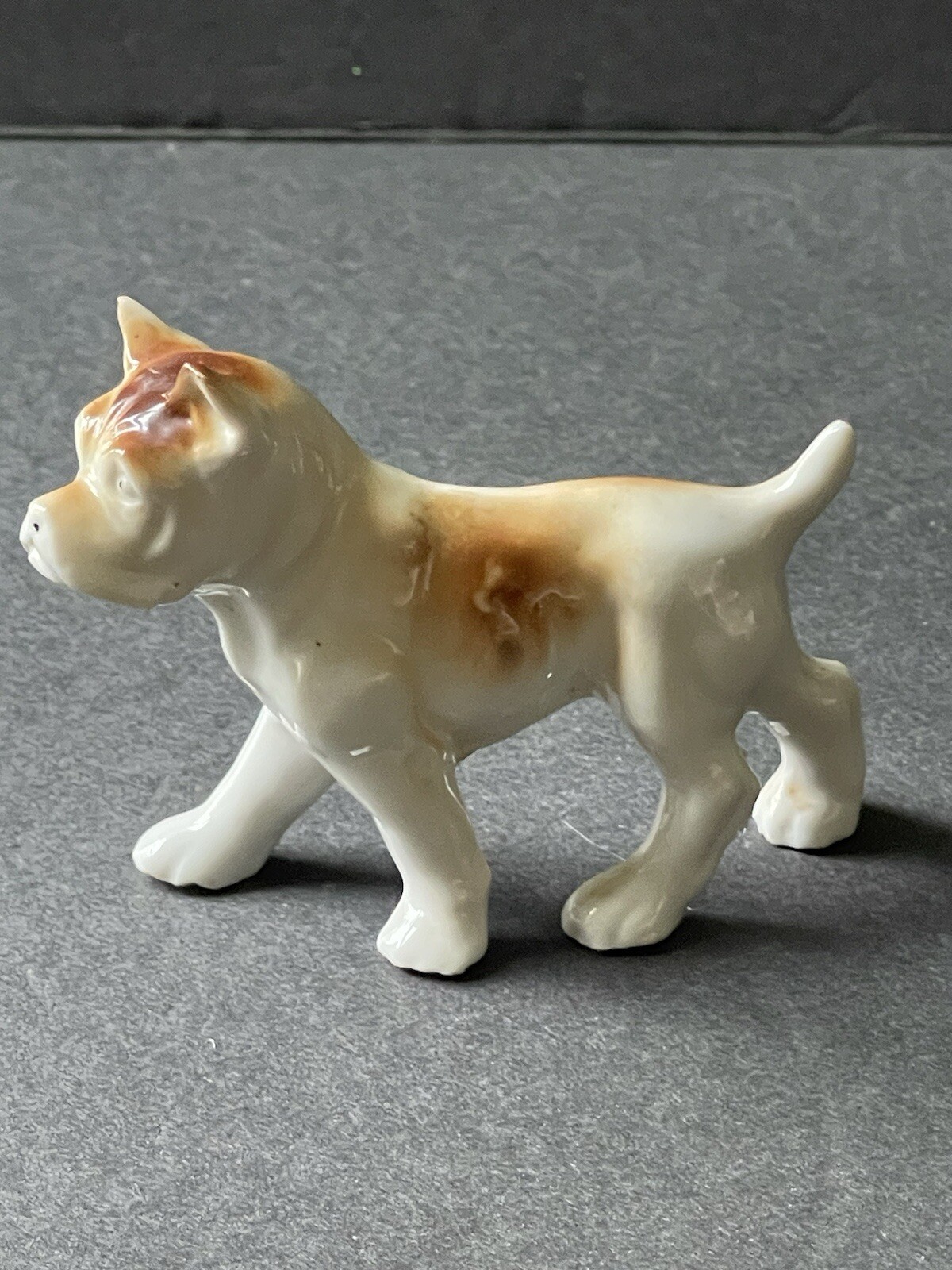 Vtg 60s French Bulldog Figurine Japan Boxer Boston Terrier Statue Porcelain Dog