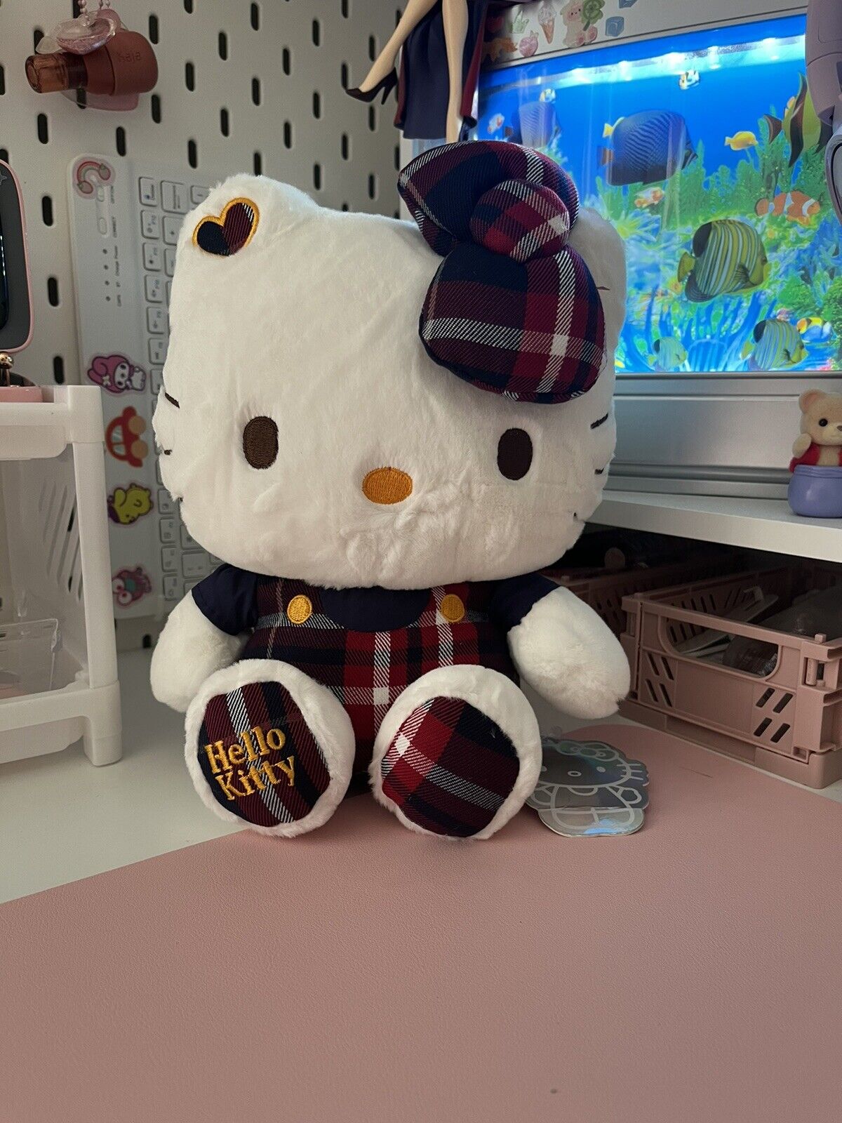 New Sanrio Hello Kitty With Picnic Outfit Plush 8”