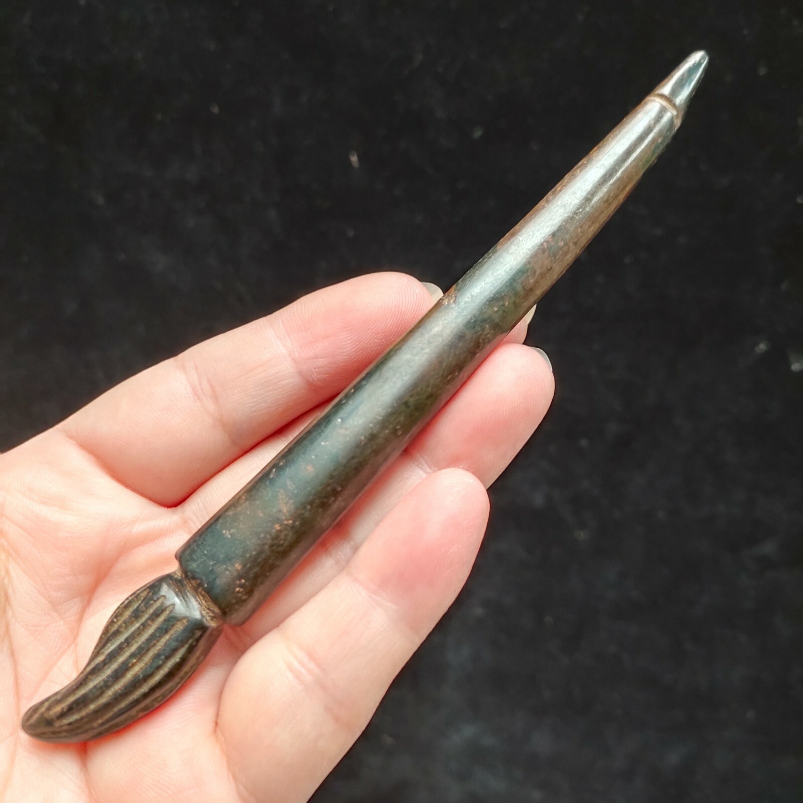 Chinese collectible,Jade hand-carved ,Ancient Brush Pen statue pendant H448 Chinese collectible,Jade hand-carved ,Ancient Brush Pen statue pendant H448