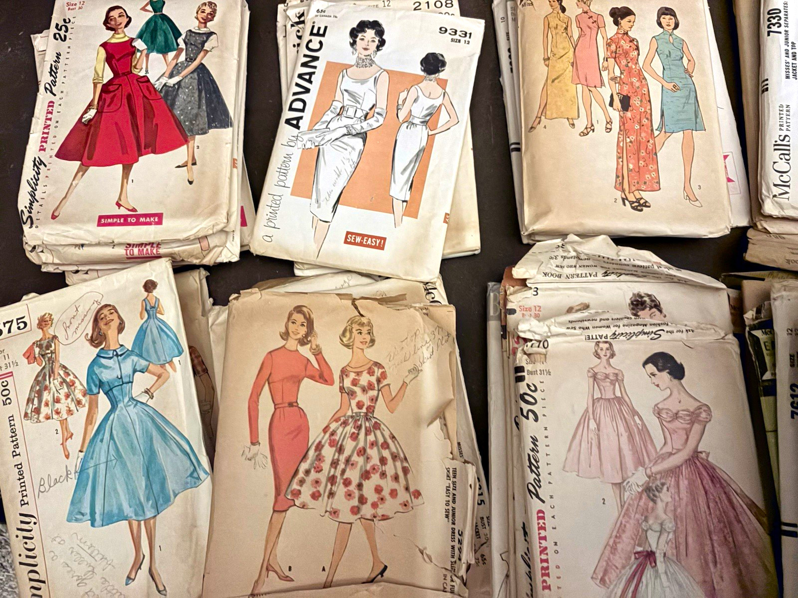 Mixed Brands Vintage Original Women's Sewing Pattern Lot Simplicity McCall's + Mixed Brands Vintage Original Women's Sewing Pattern Lot Simplicity McCall's +