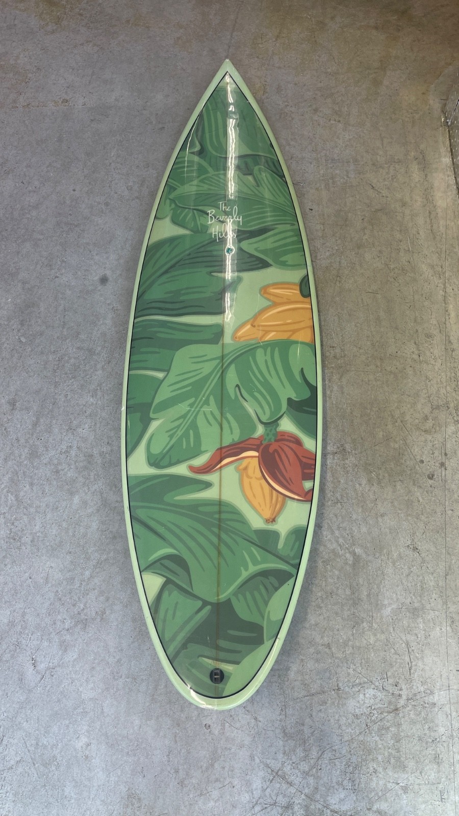 Surfboard sold in the Beverly Hills hotel gift shop