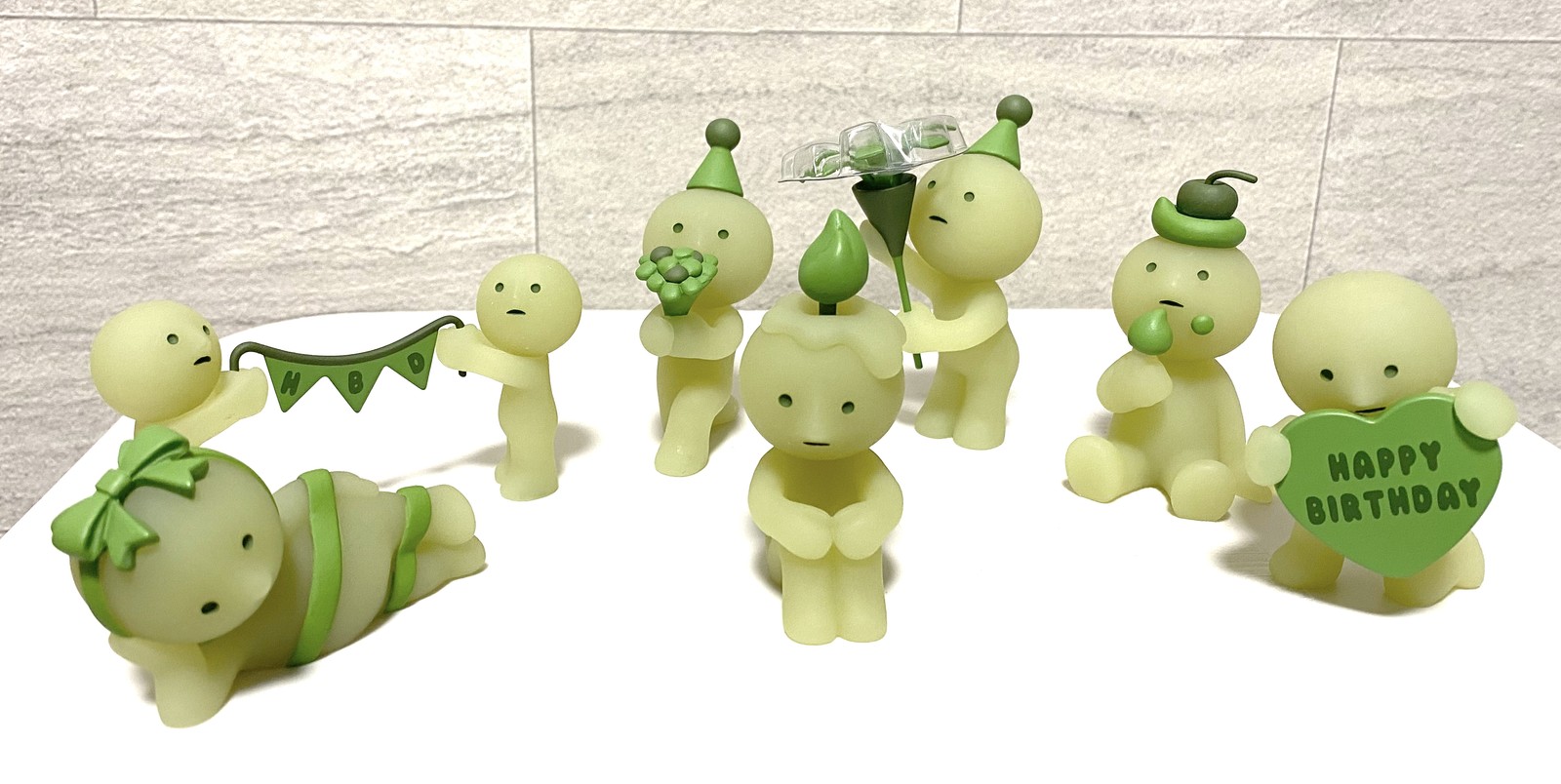 Smiski Birthday Set 7pcs Complete Collectible Figures Secret Included No Box JP