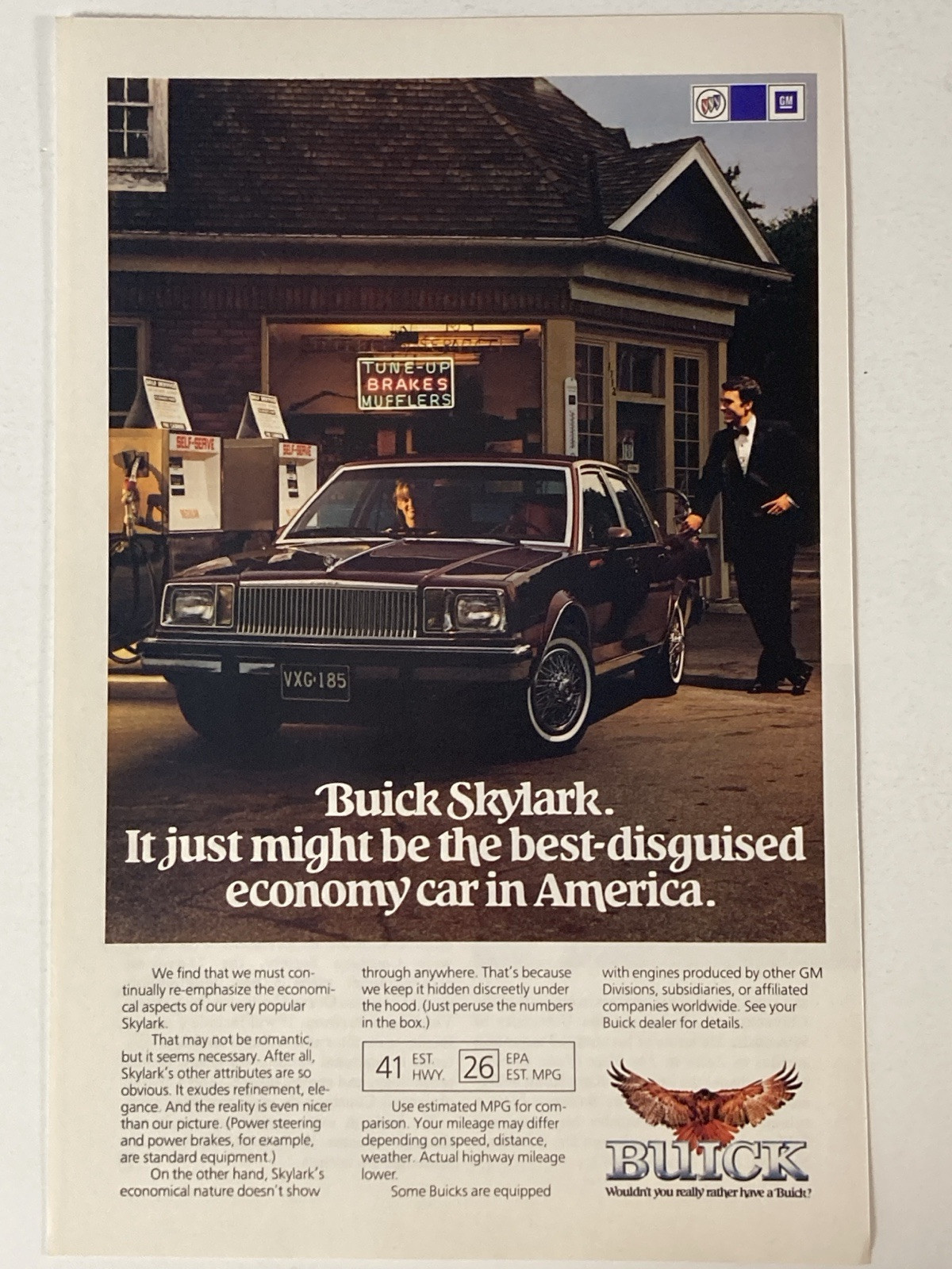 1982 Buick Skylark Print Ad Best Disguised