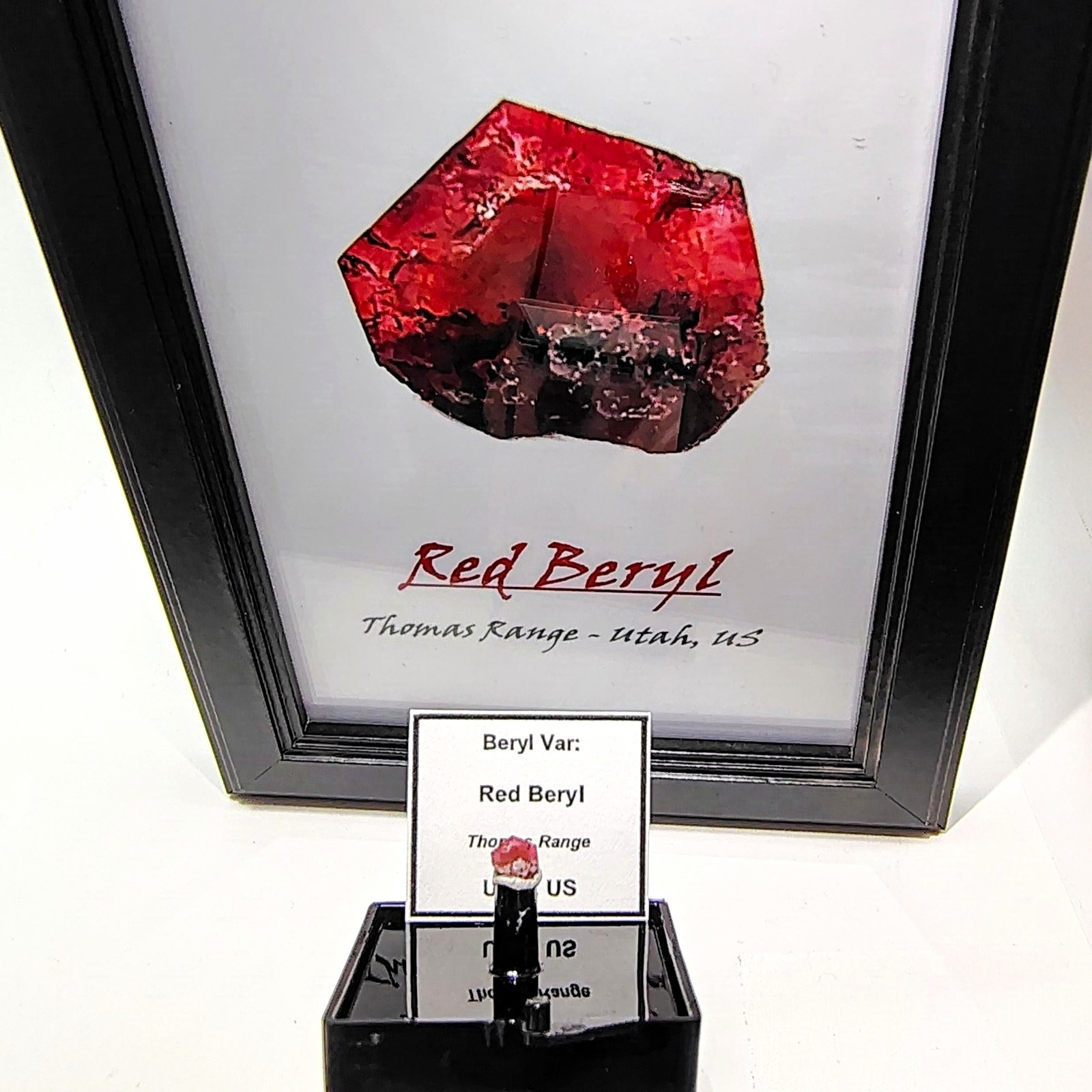Red Beryl Bixbite Crystal Thomas Range  Utah W/ 4