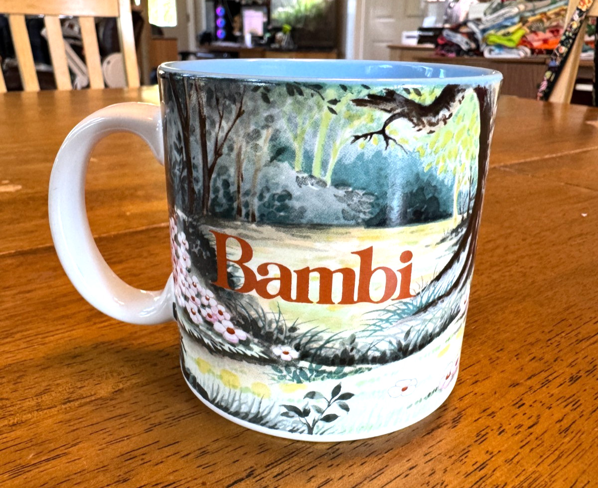 Vintage Walt Disney Company Bambi Ceramic Coffee Mug 12 Ounces Made In Japan 