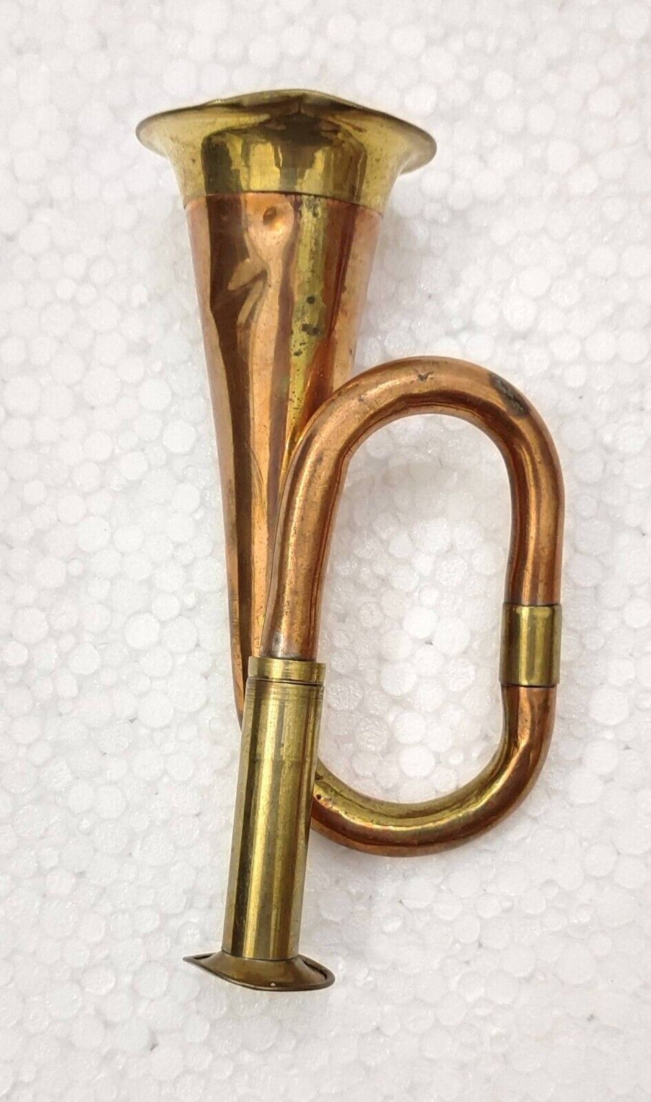 Vintage Beautiful Handmade Brass & Copper Bugle Can Be Used As A Décor Item