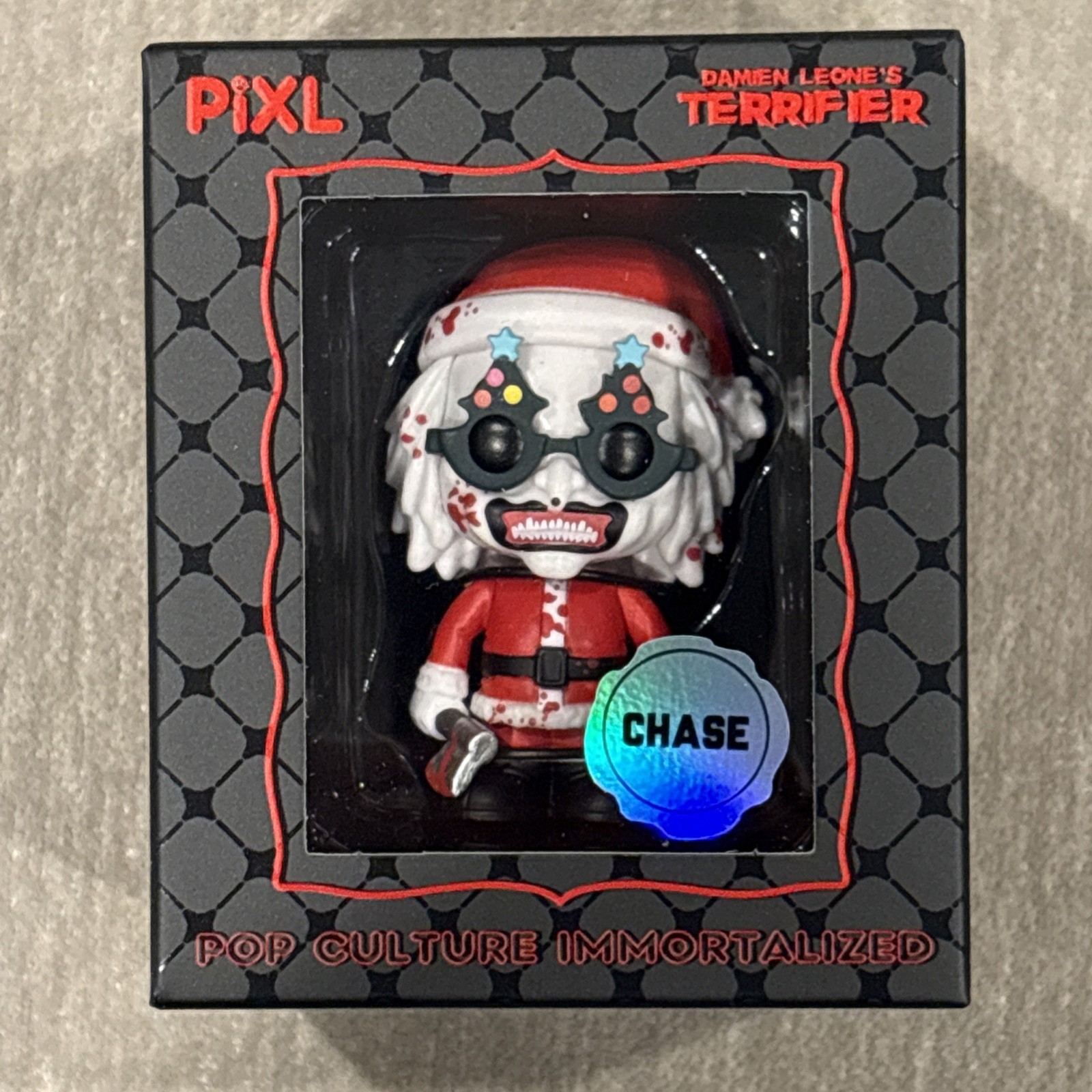 Thrilljoy PIXL Damien Leone\'s Terrifier Chase Art The Clown Tree Glasses Figure