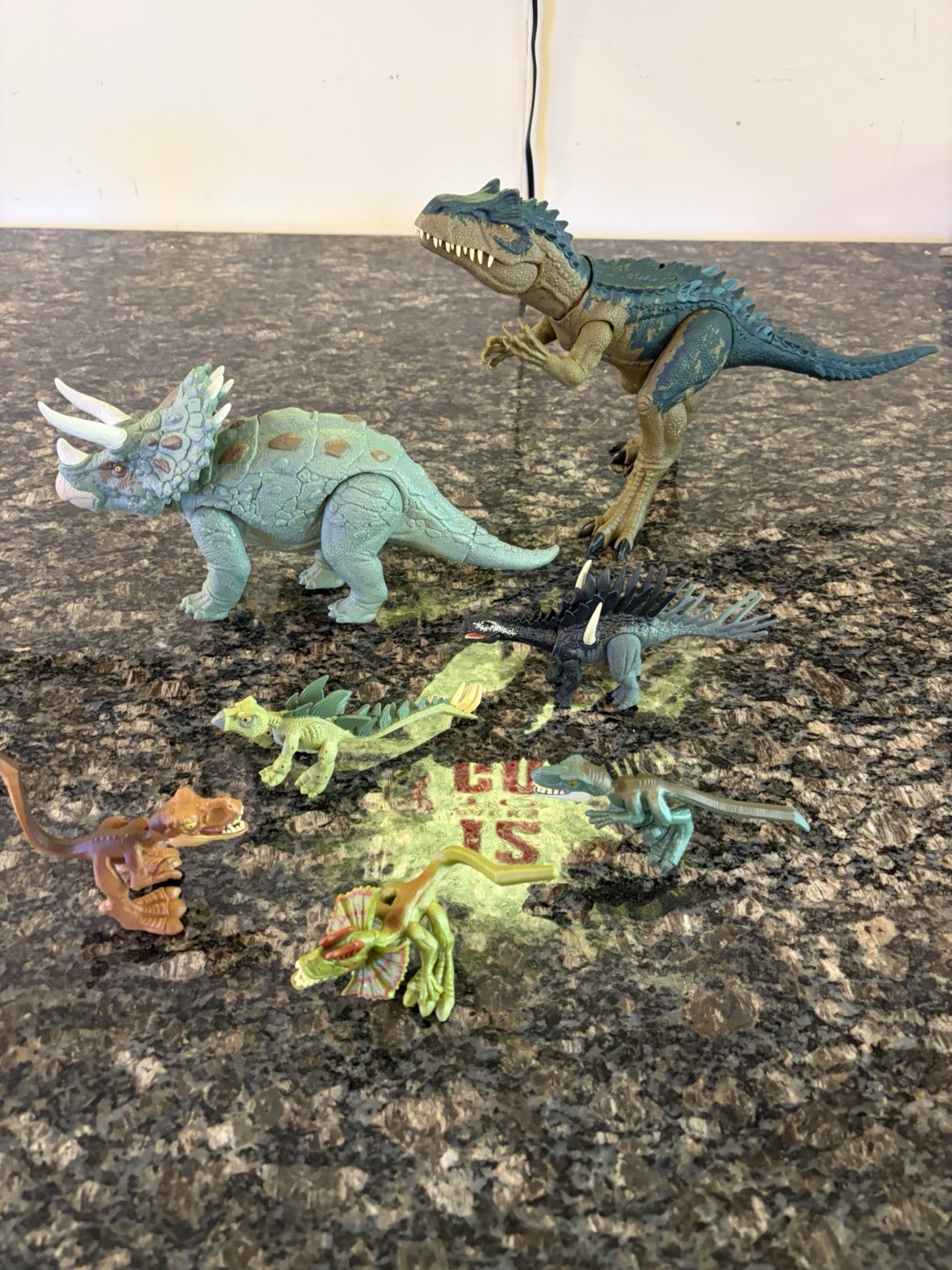 8 Mattel Jurassic World Dinosaur Lot Ruthless Rampaging Allosaurus Figures Toys