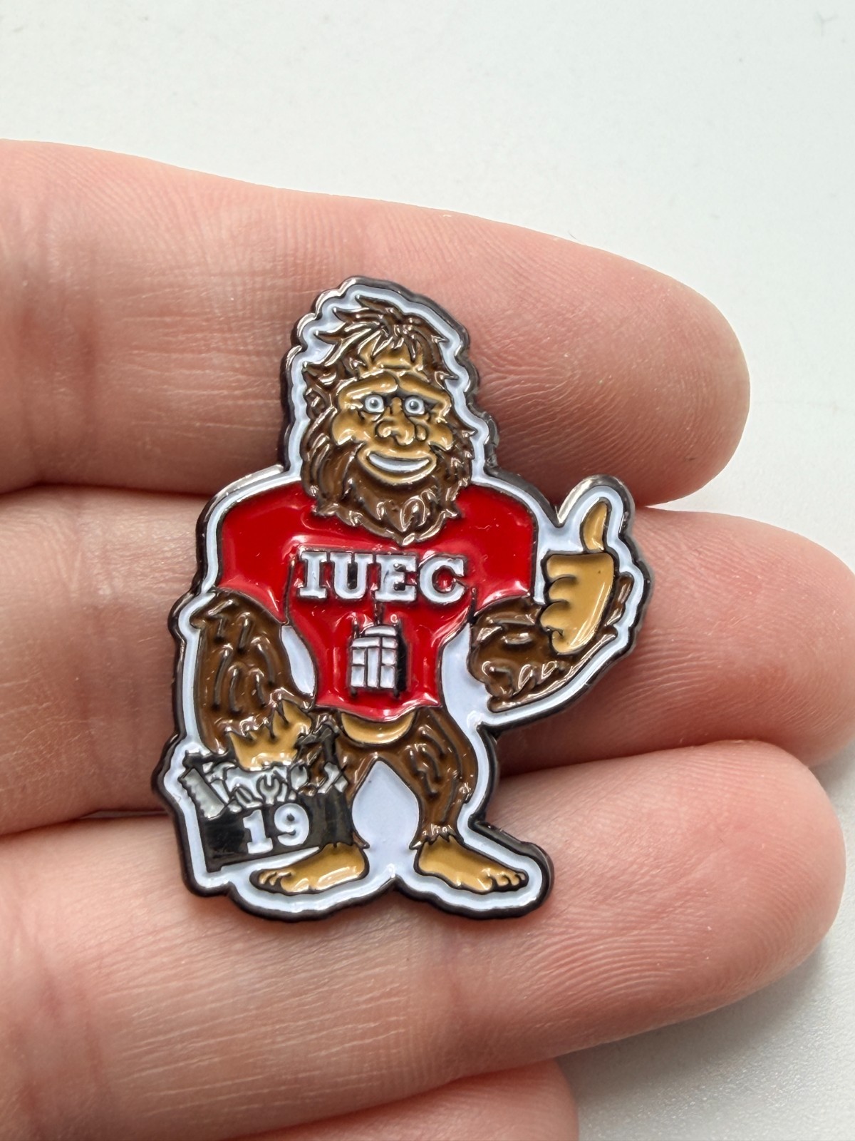 IUEC Local 19 Big Foot Lapel Pin International Union of Elevator Constructors