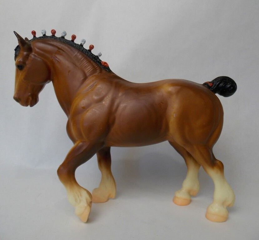 Breyer Molding Co. Clydesdale Horse Stallion Vintage Hard Plastic Tied Mane USA