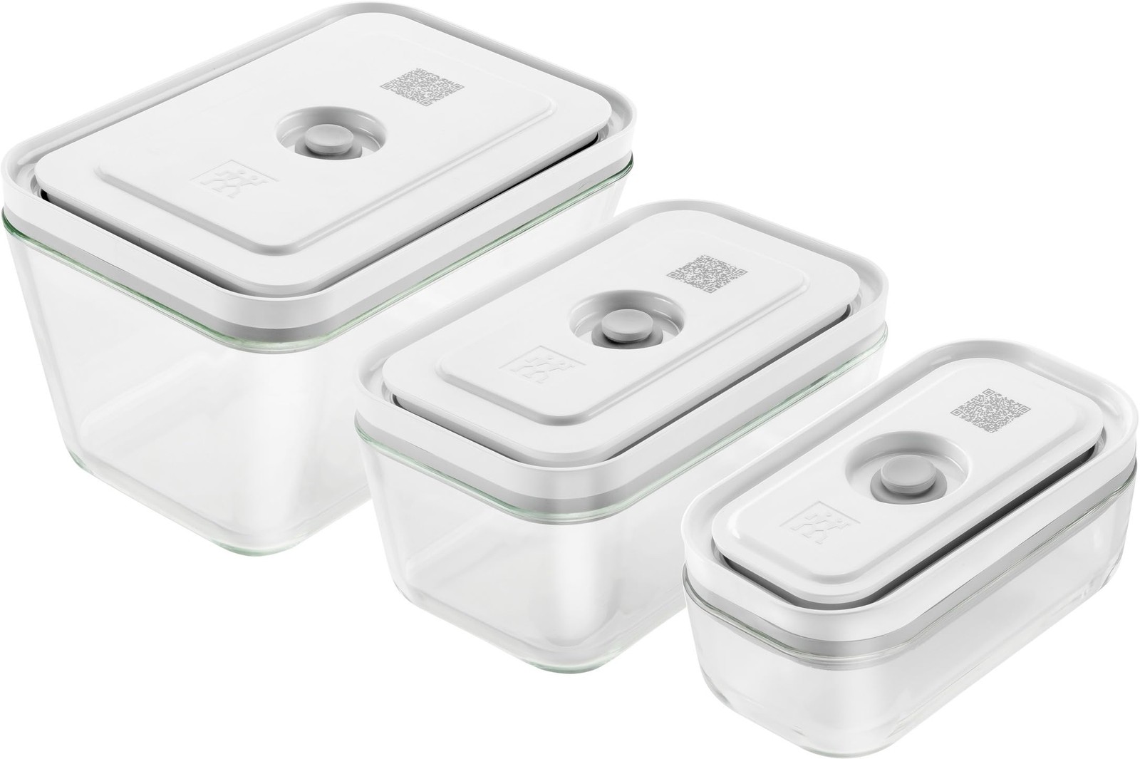 Zwilling J. A. Henckels Fresh & Save Vacuum Glass Containers Set of 3 Sizes