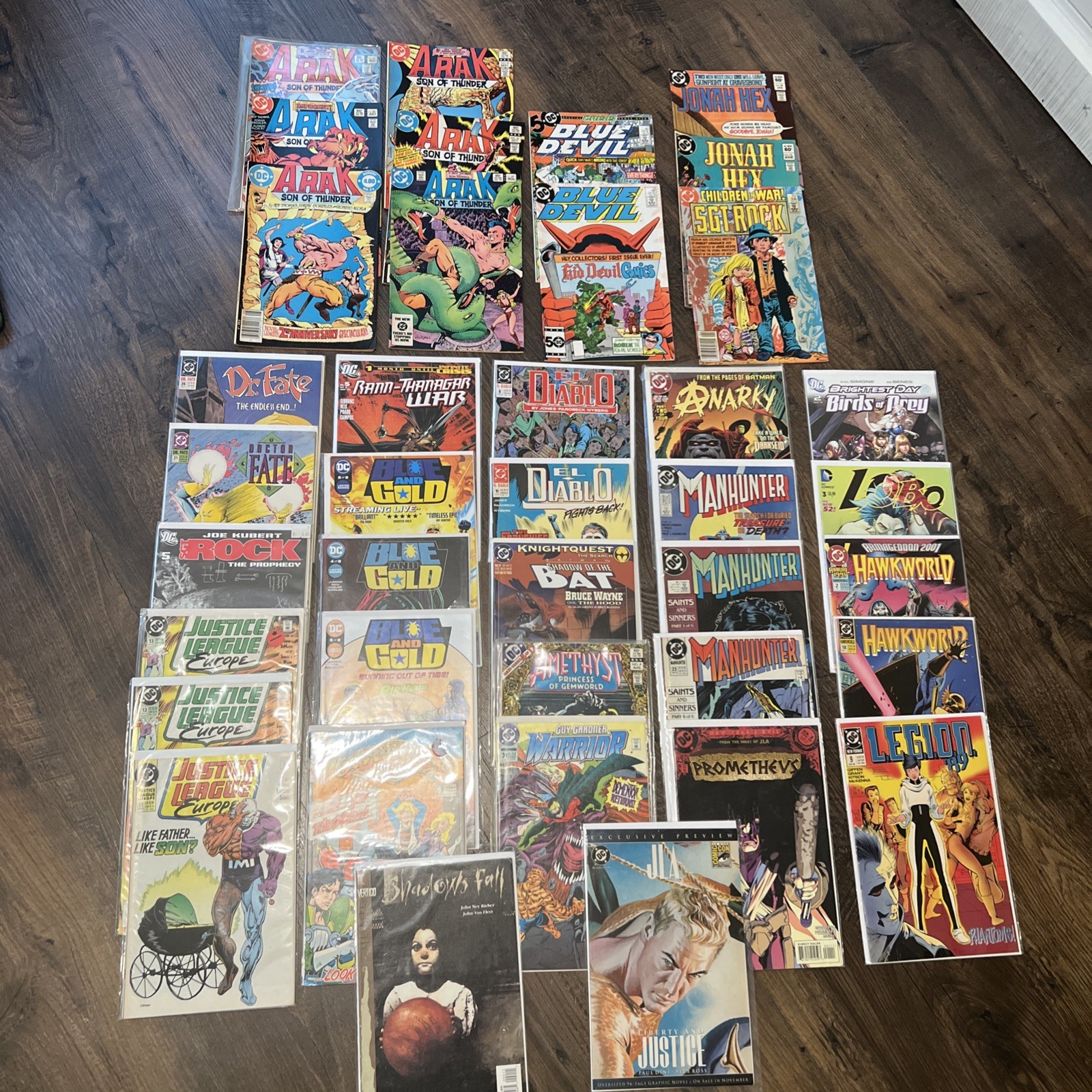 Vintage DC Comic Collection Lot of 39 Arak, Prometheus,Blue devil, Aquaman SDCC