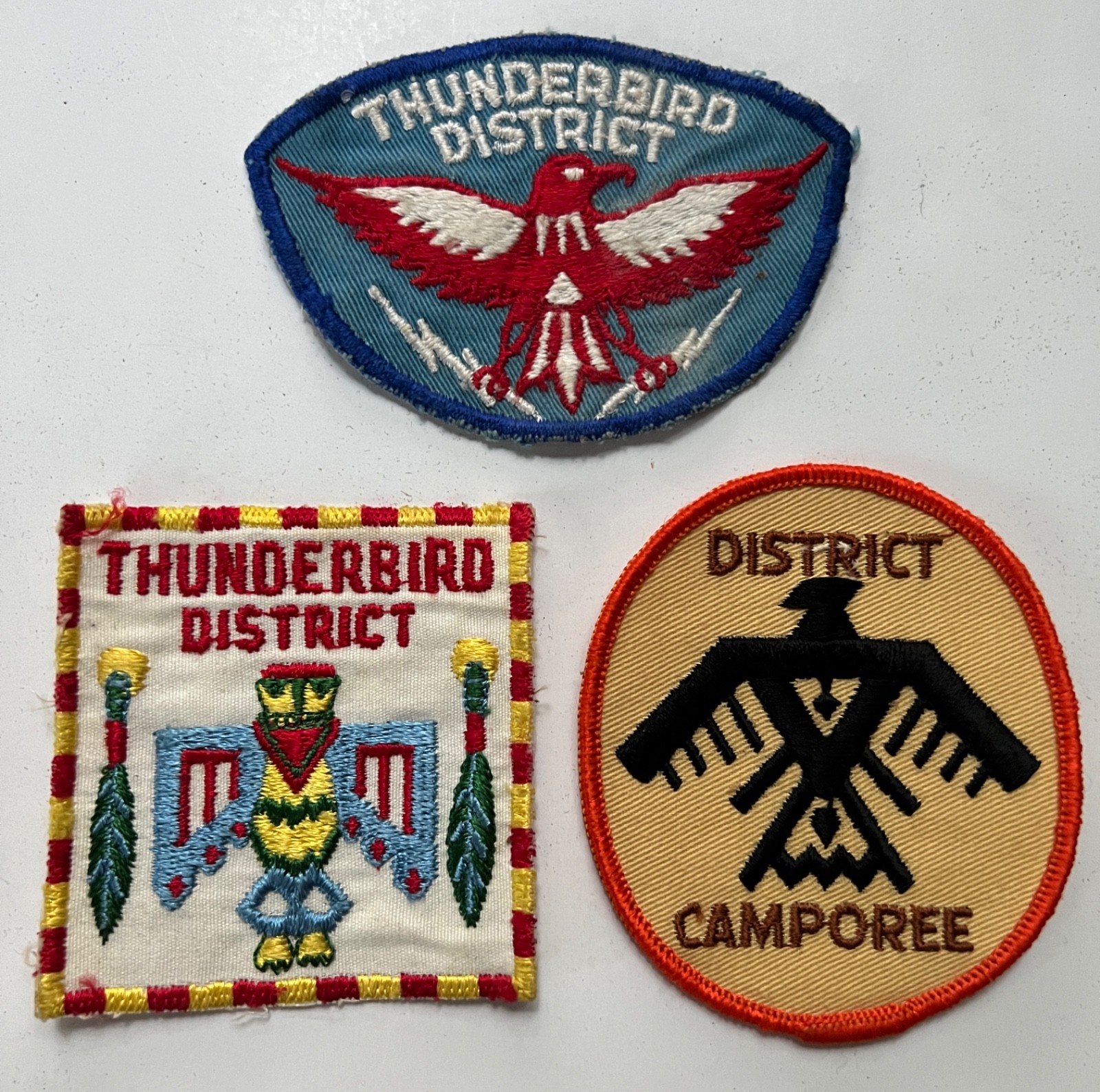 VTG BSA Boy Scout Patch Lot Thunderbird District Camporee