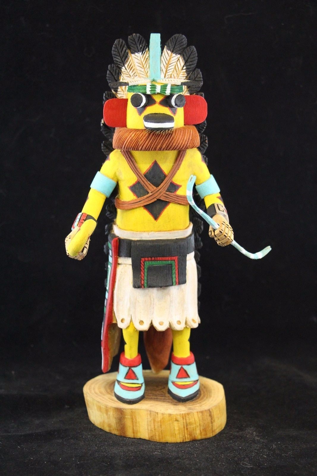 Vintage Native American Hopi Yellow Ahote Kachina by Earl Arthur
