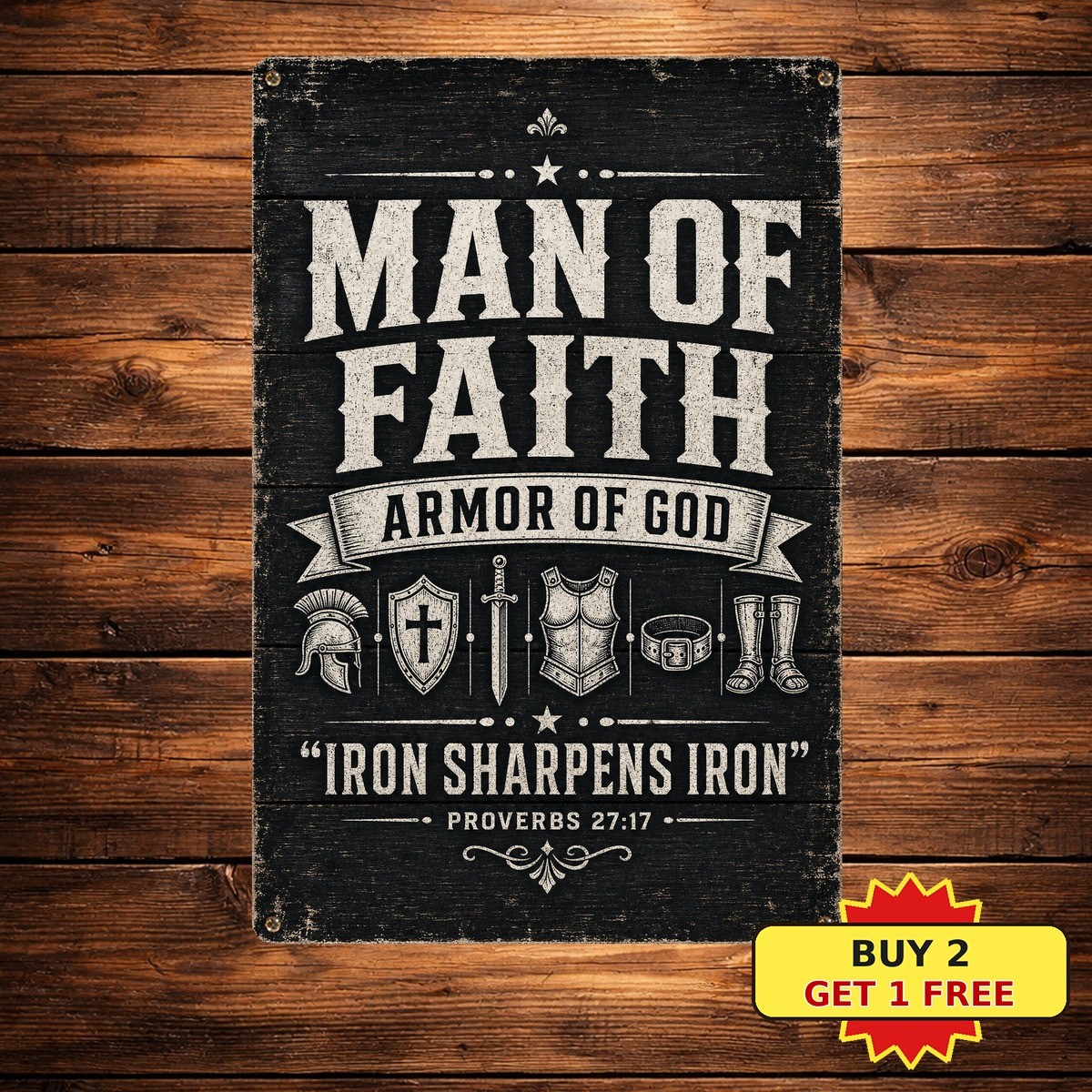 Holy Bible Christian Faith Sign Scripture Quote Metal Tin Sign Wall Decor