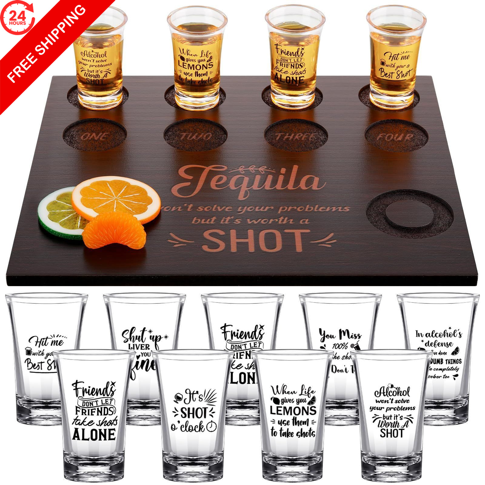 Suclain Shot Glasses Set with 16 11.4 x 10.6 inches, As the pictures shown Suclain Shot Glasses Set with 16 11.4 x 10.6 inches, As the pictures shown