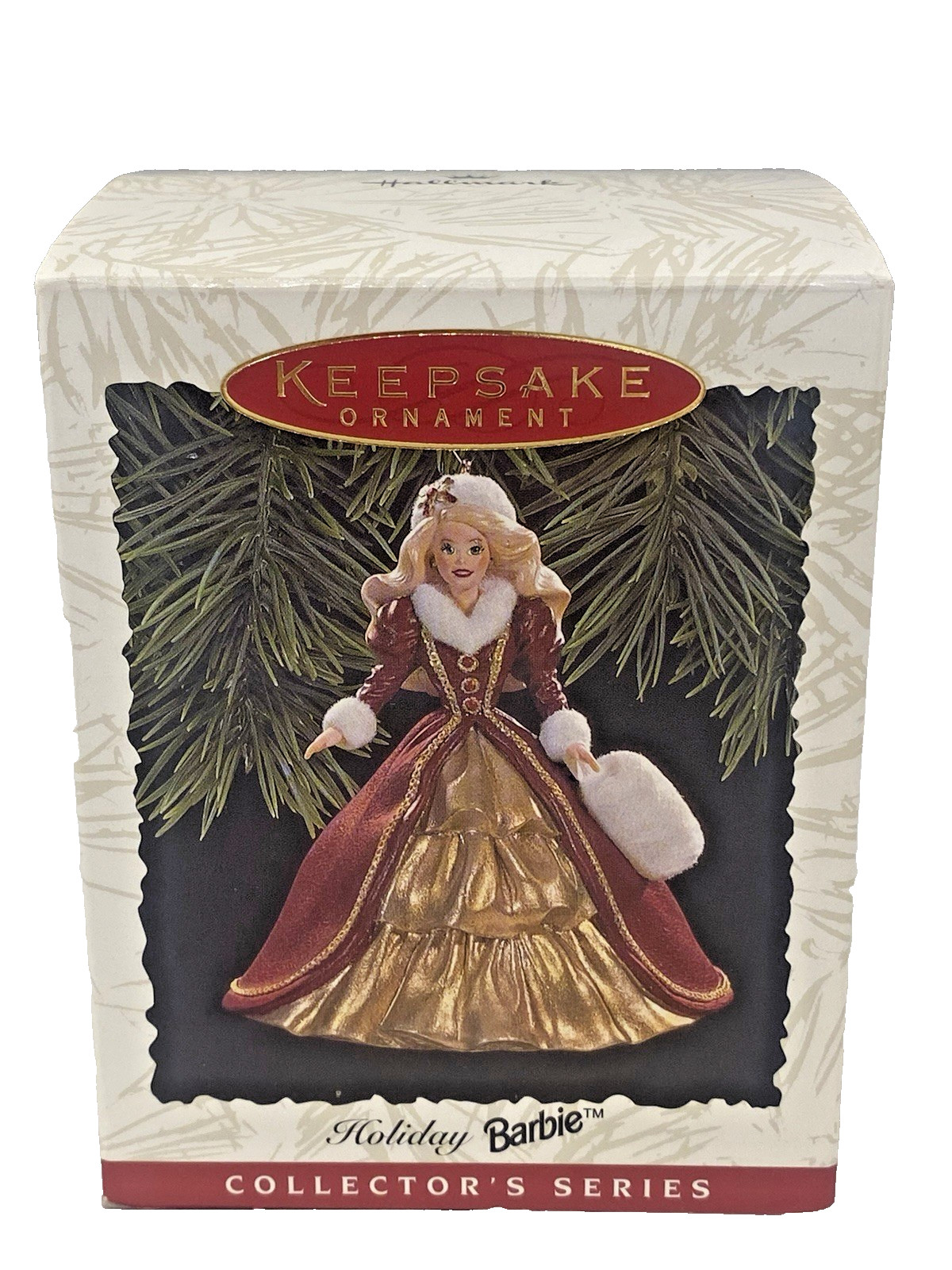 1996 Hallmark Keepsake Ornament Holiday Barbie 4th in Series NIB NRFB NOS