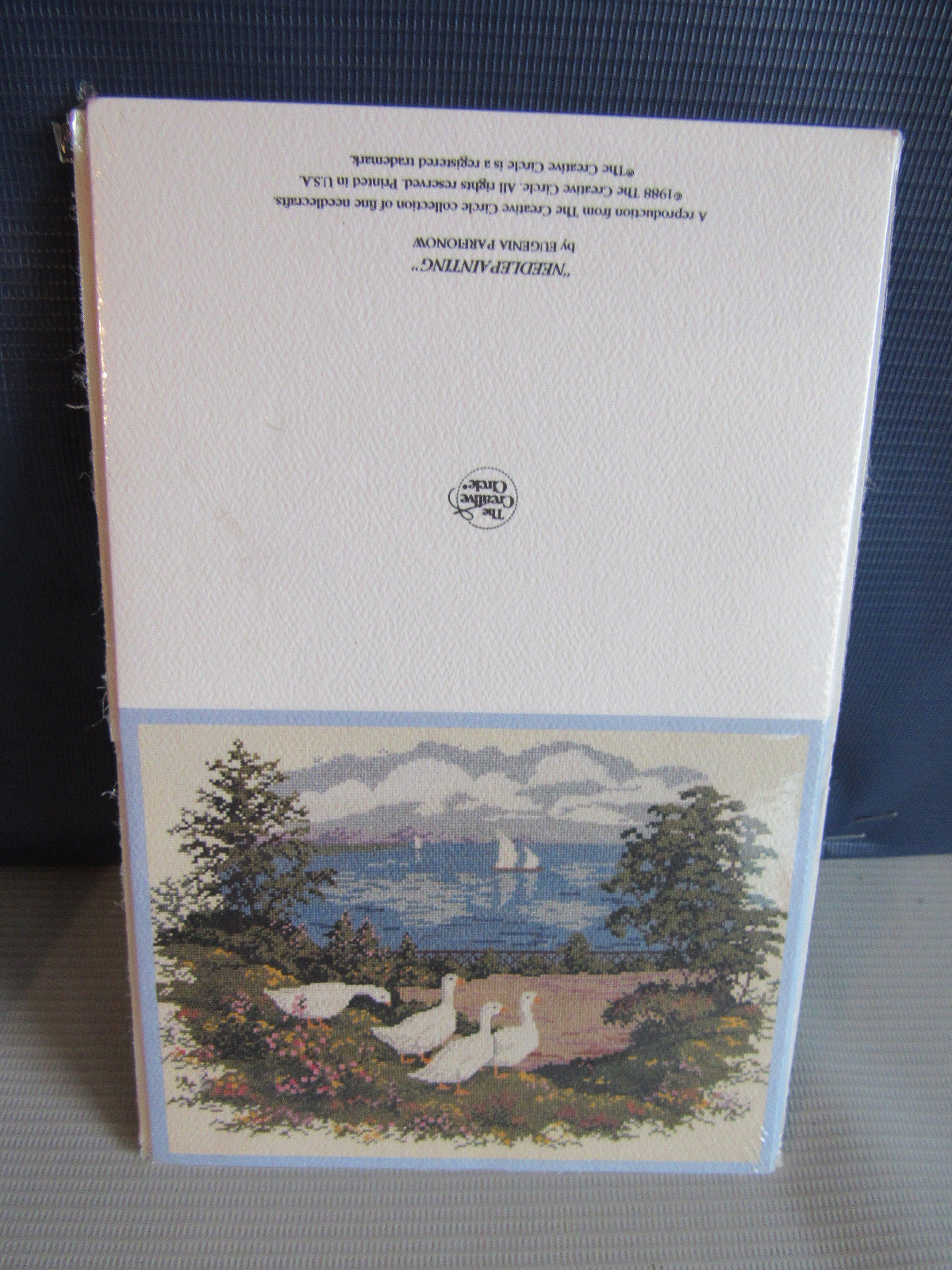 Vtg. Needlepainting Creative Circle Stationery 10 Blank Greeting Note Cards NOS