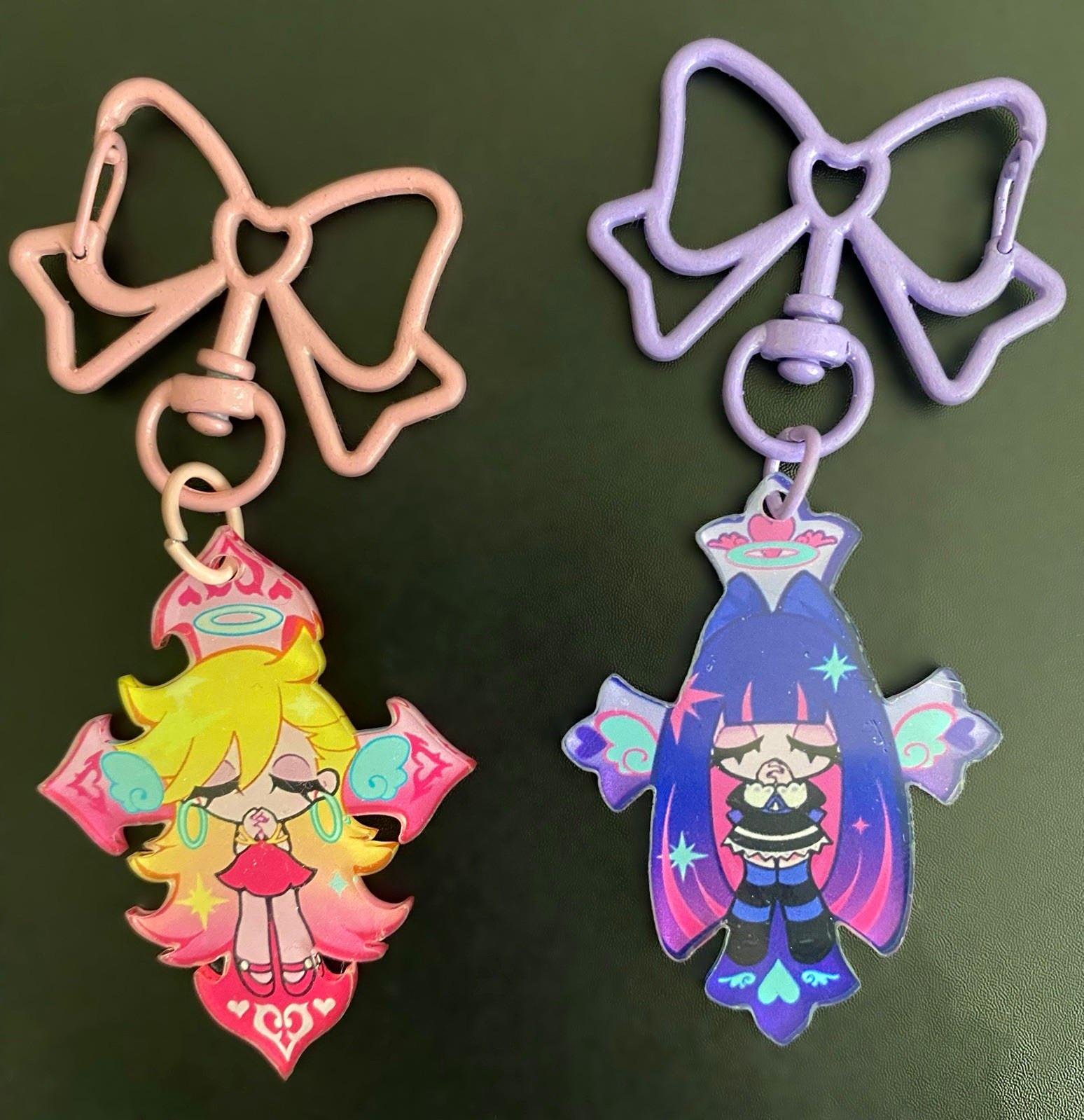 Panty and Stocking 2-Set of keychains: Panty and Stocking with Garterbelt anime
