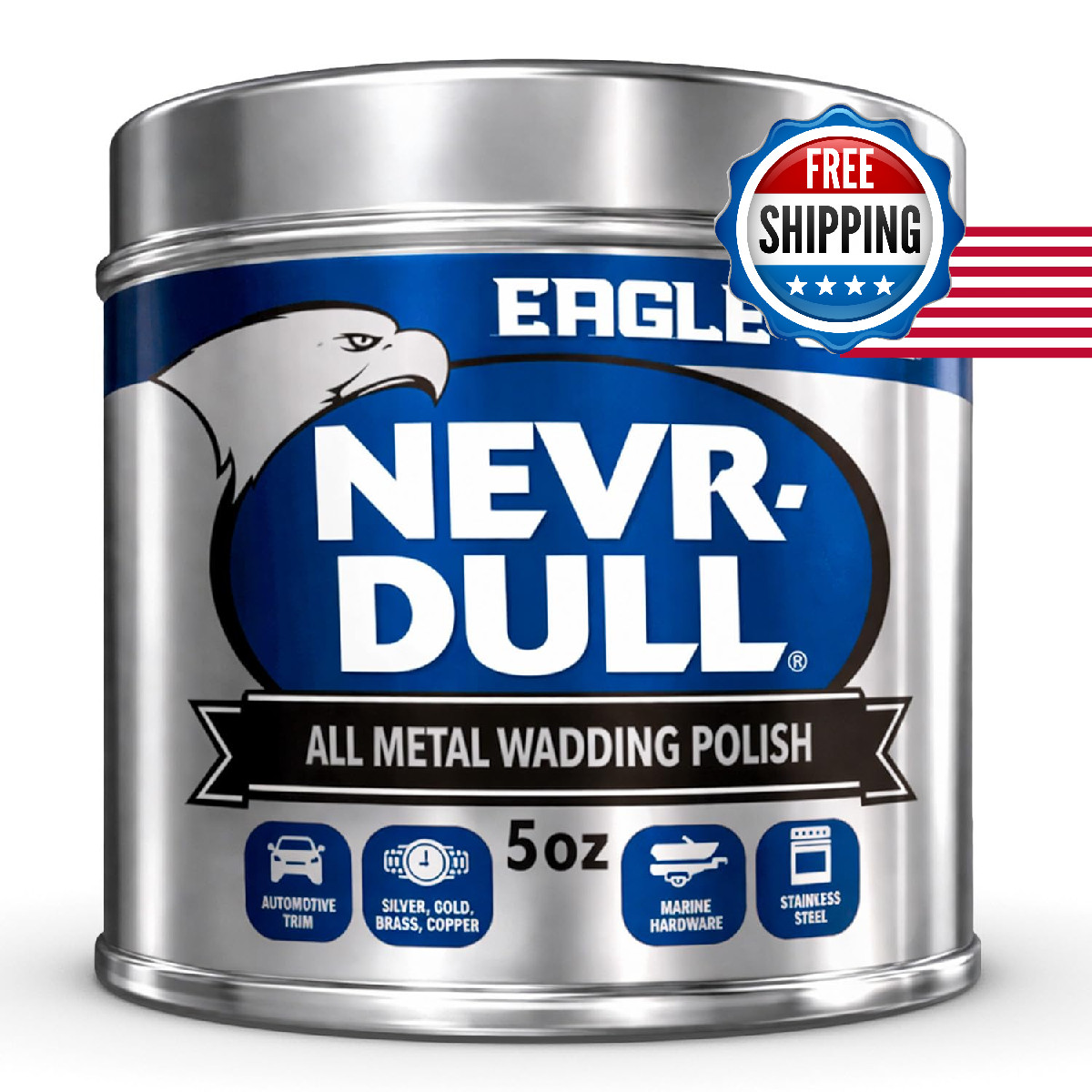 Eagle One Nevr Dull All Metal Wadding Polish Chrome And Metal Cleaner For Cars