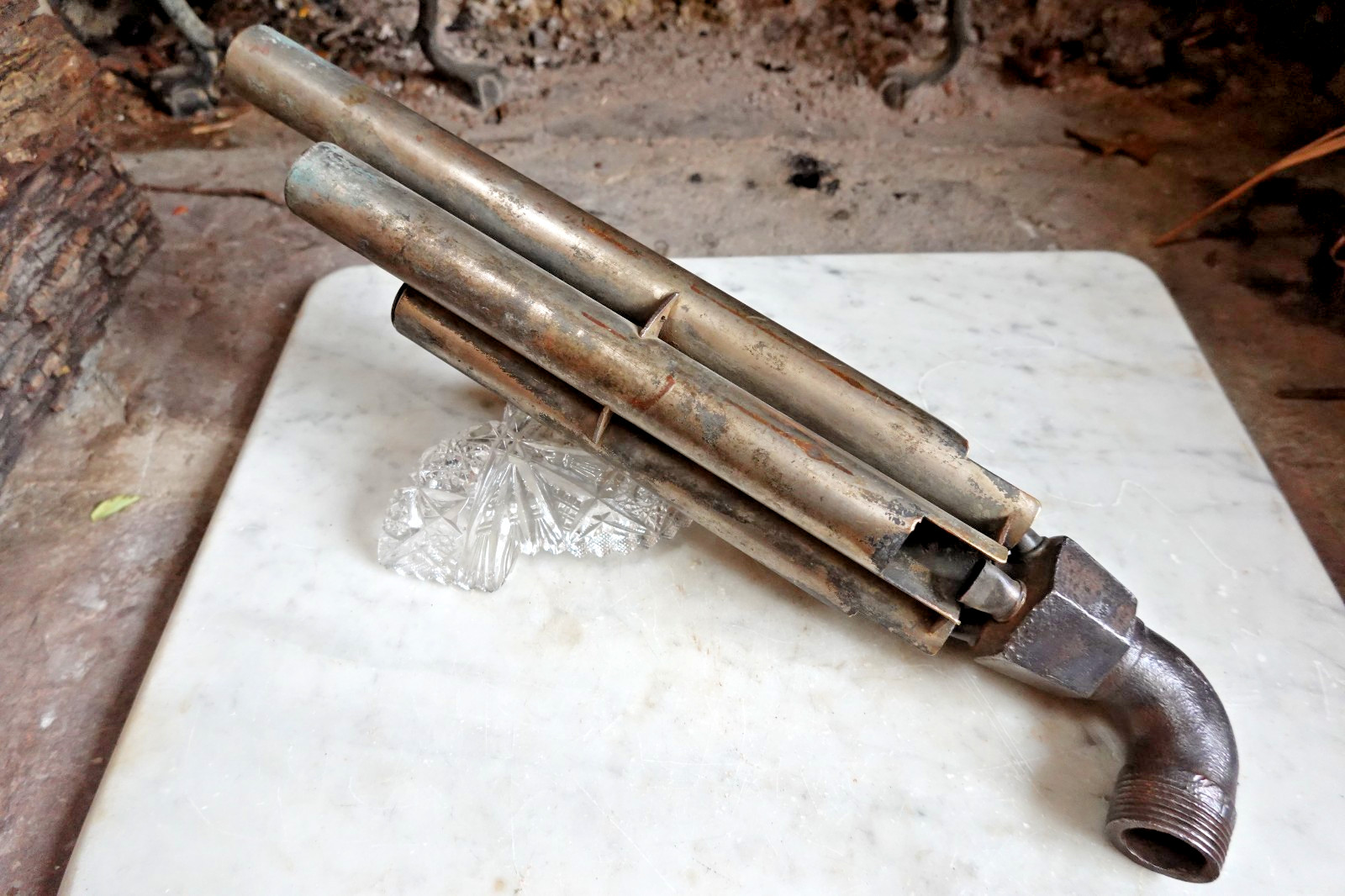 Antique FULTON CO. AUTO HORN WHISTLE  4 CHIME AERMORE No. 1 Pat.  JAN  23 1912