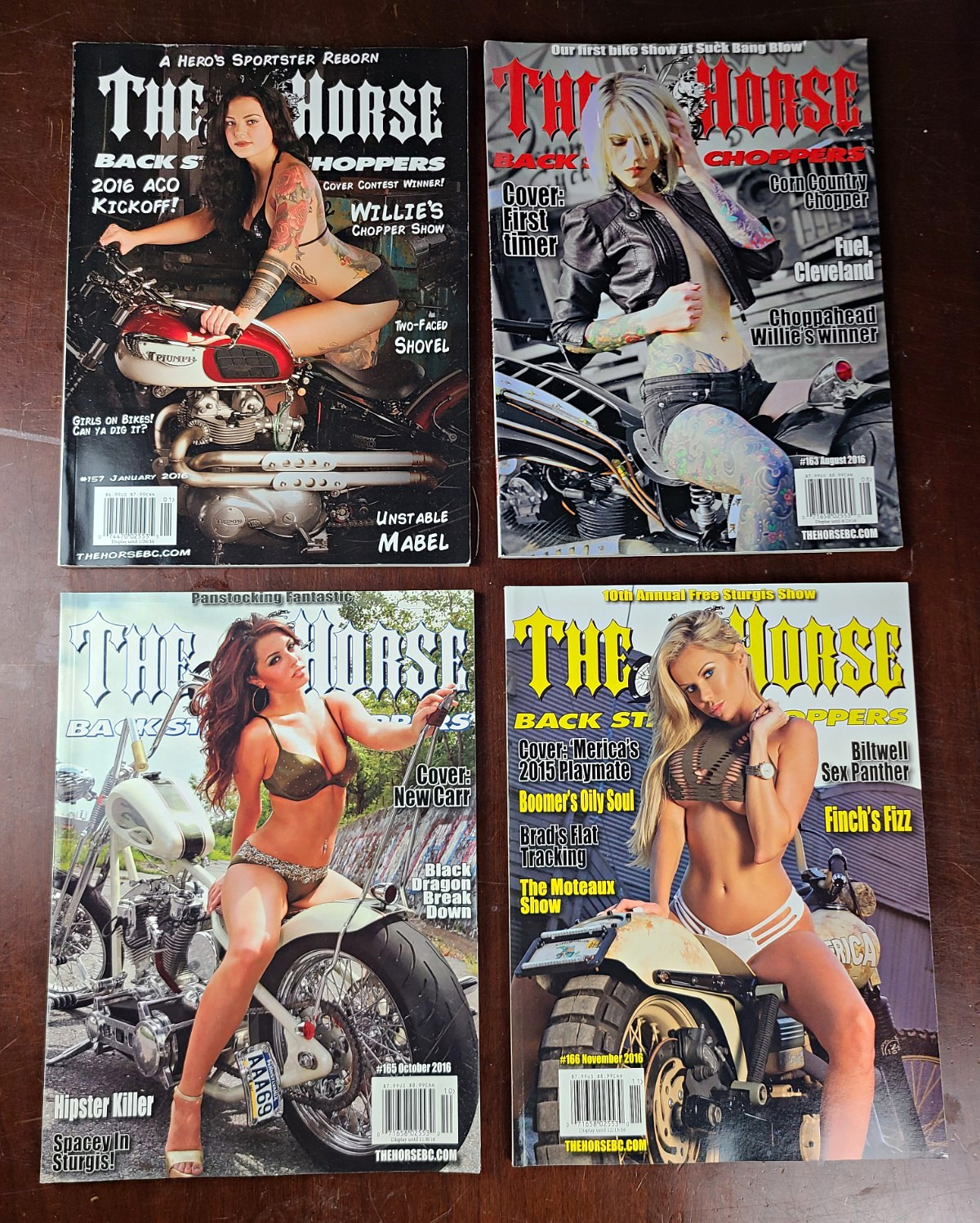 Lot of 11 The Horse Backstreet Choppers Magazine 2015-2017 Chopper Lot of 11 The Horse Backstreet Choppers Magazine 2015-2017 Chopper
