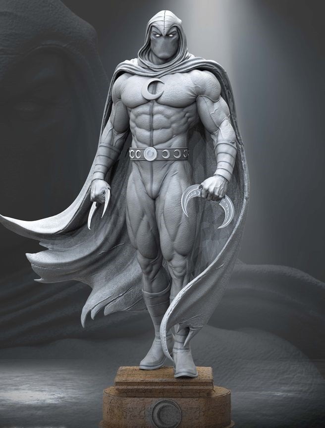 Moon Knight Fan Art Sculpture Model Kit size choices Unpainted/Unassembled